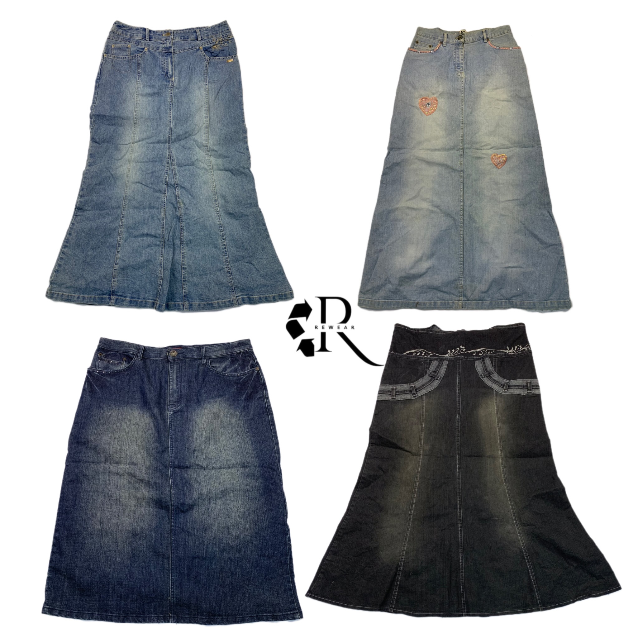 Y2K NYC IT Girl Denim Long Skirts RW-1370