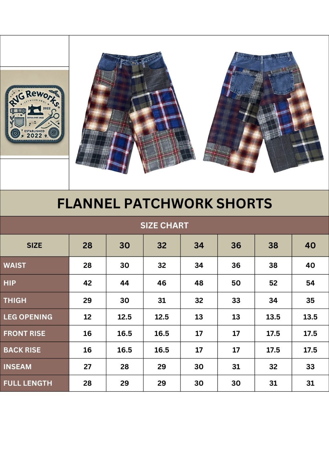 Shorts in flanella patchwork riciclata