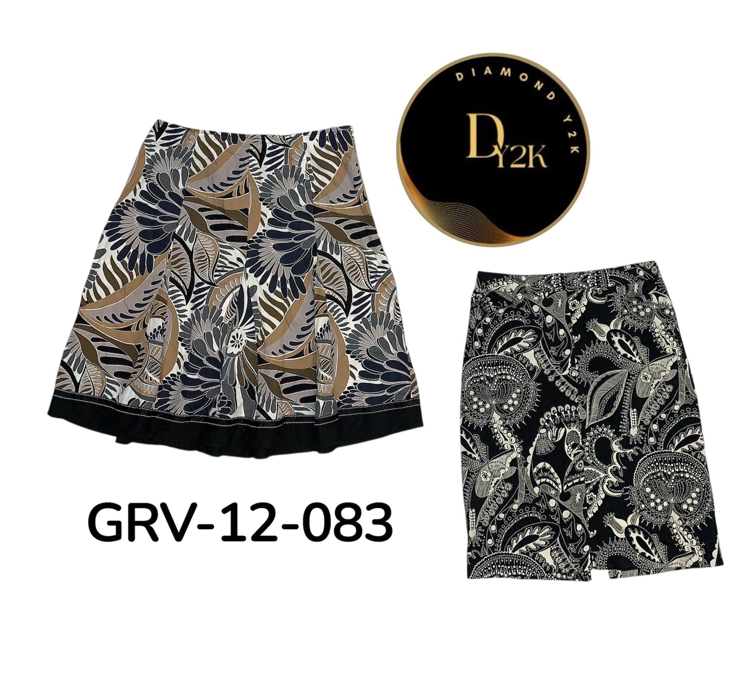 Saia de Algodão Estética Y2K para Mulheres – Streetwear Retrô (GRV-12-083)