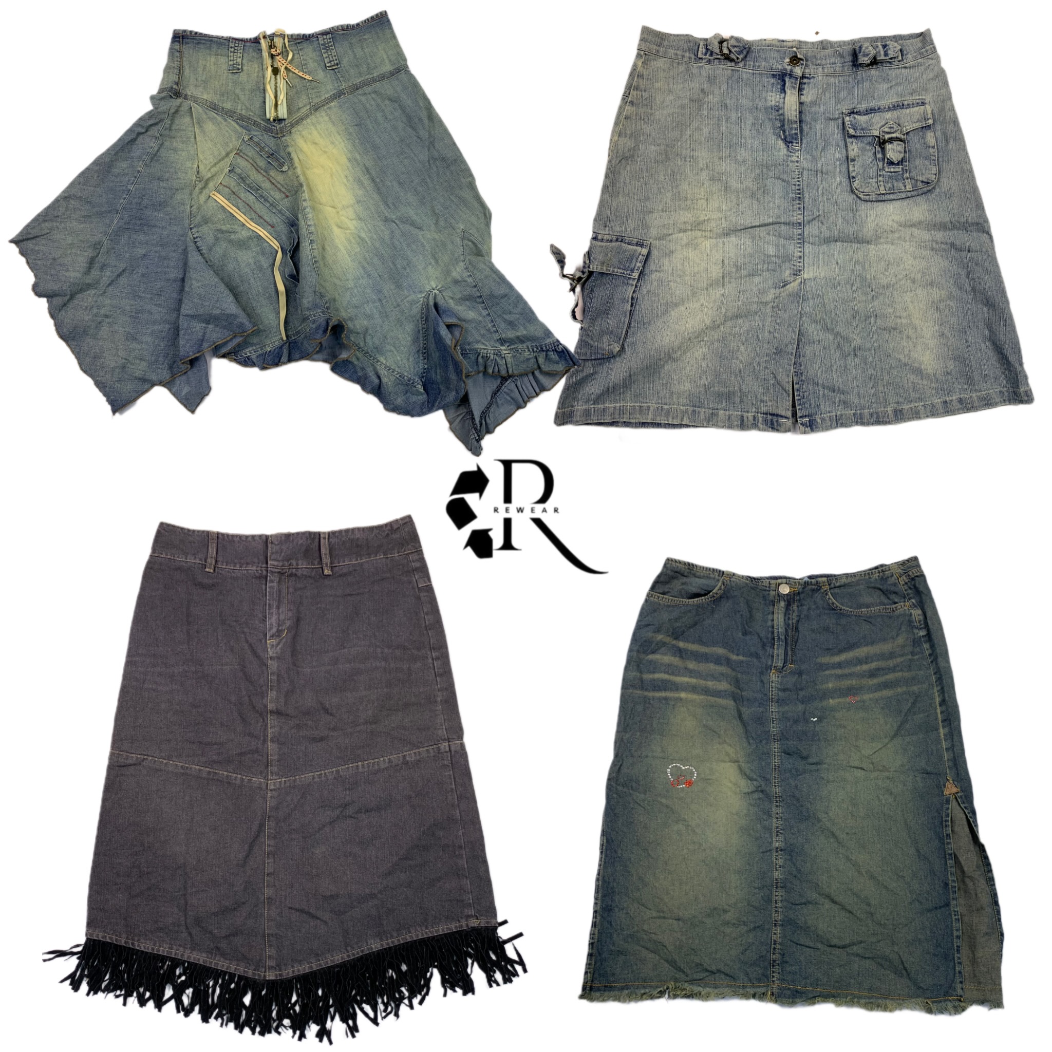 Saia Midi Jeans Y2K NYC IT Girl RW-1372