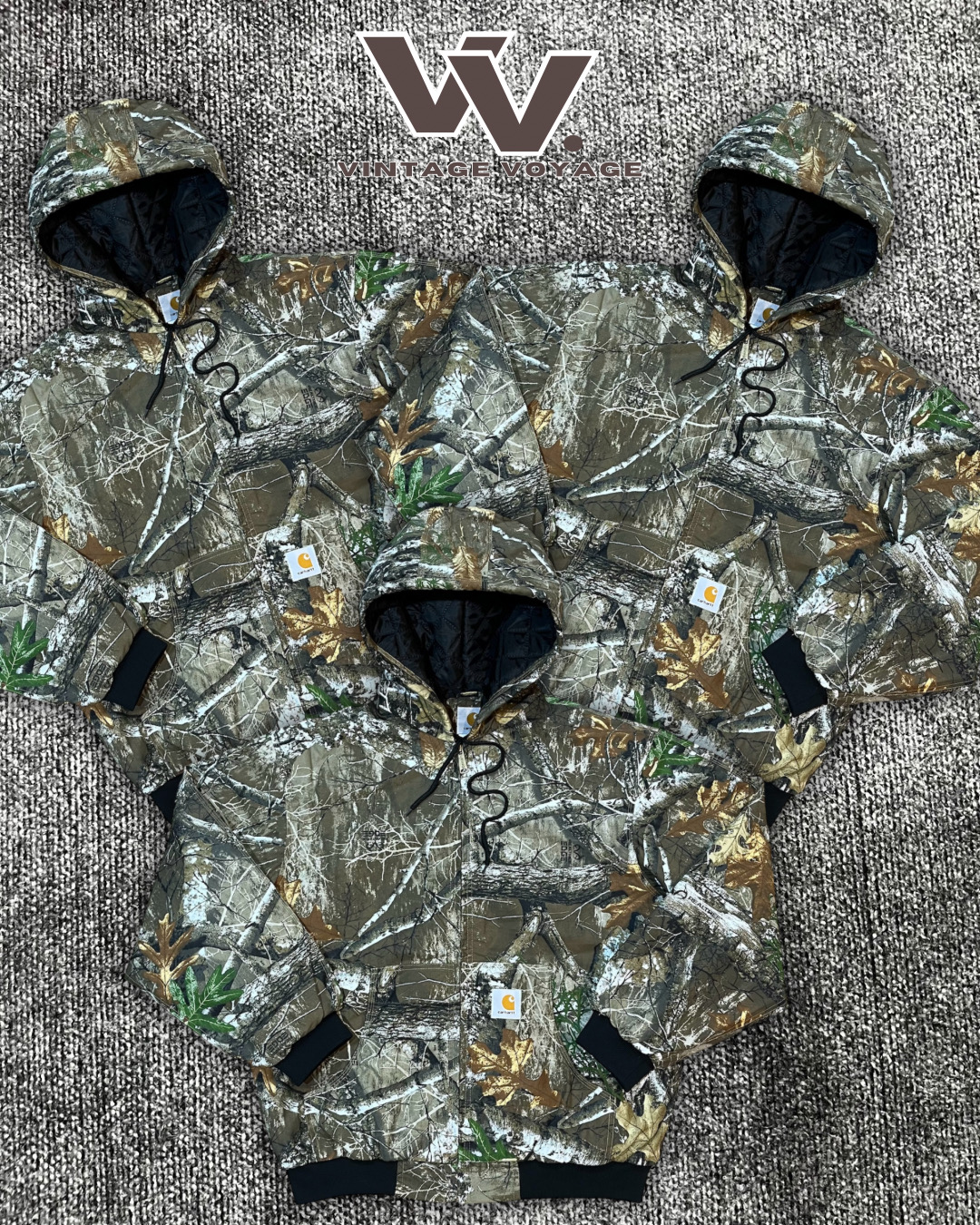 Vestes à capuche Carhartt reworkées en arbres réels 1512