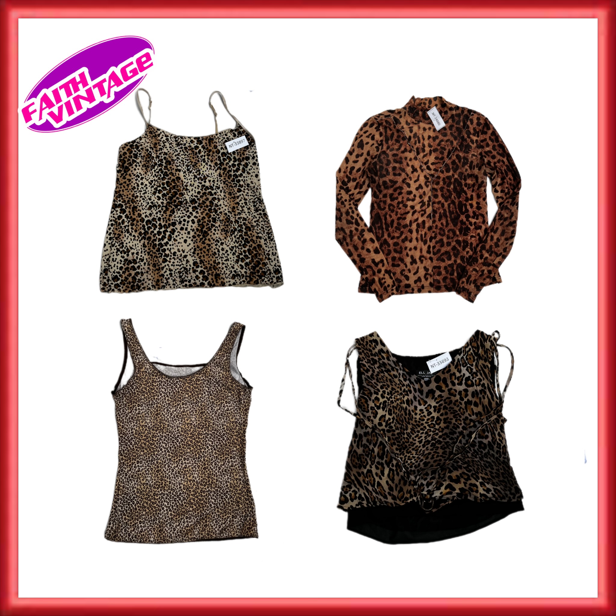 Hauts et robes chic à imprimé animal (FV-213)