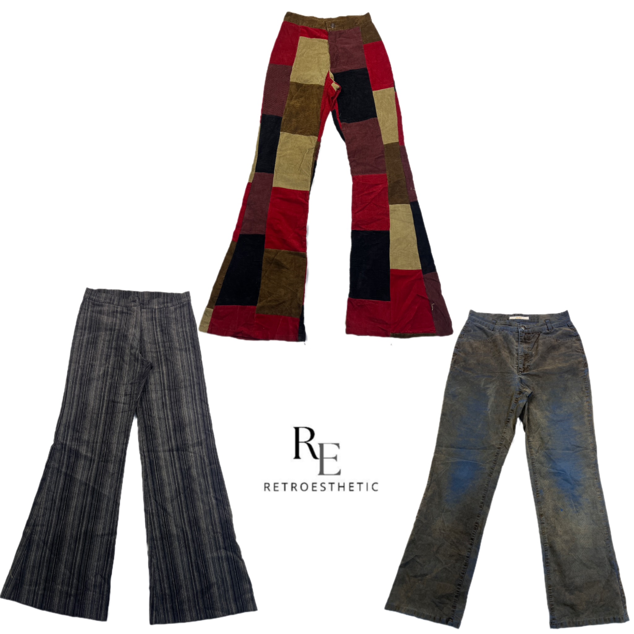 Y2K Corduroy Flare Pants RE-2642
