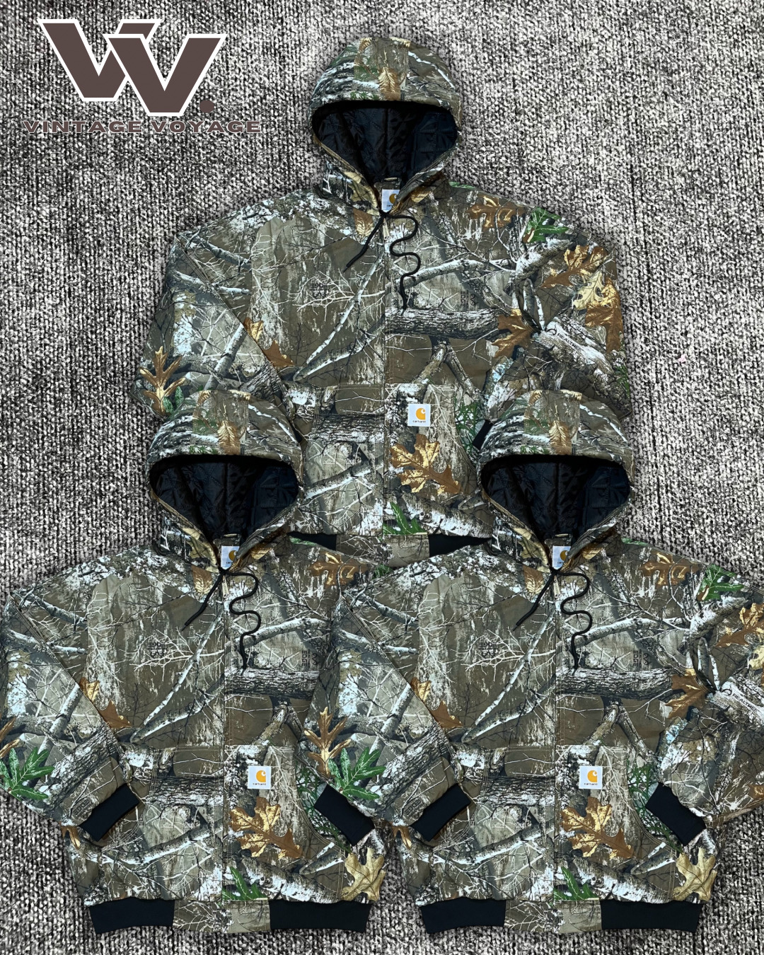 Vestes à capuche real tree relookées Carhartt 1512