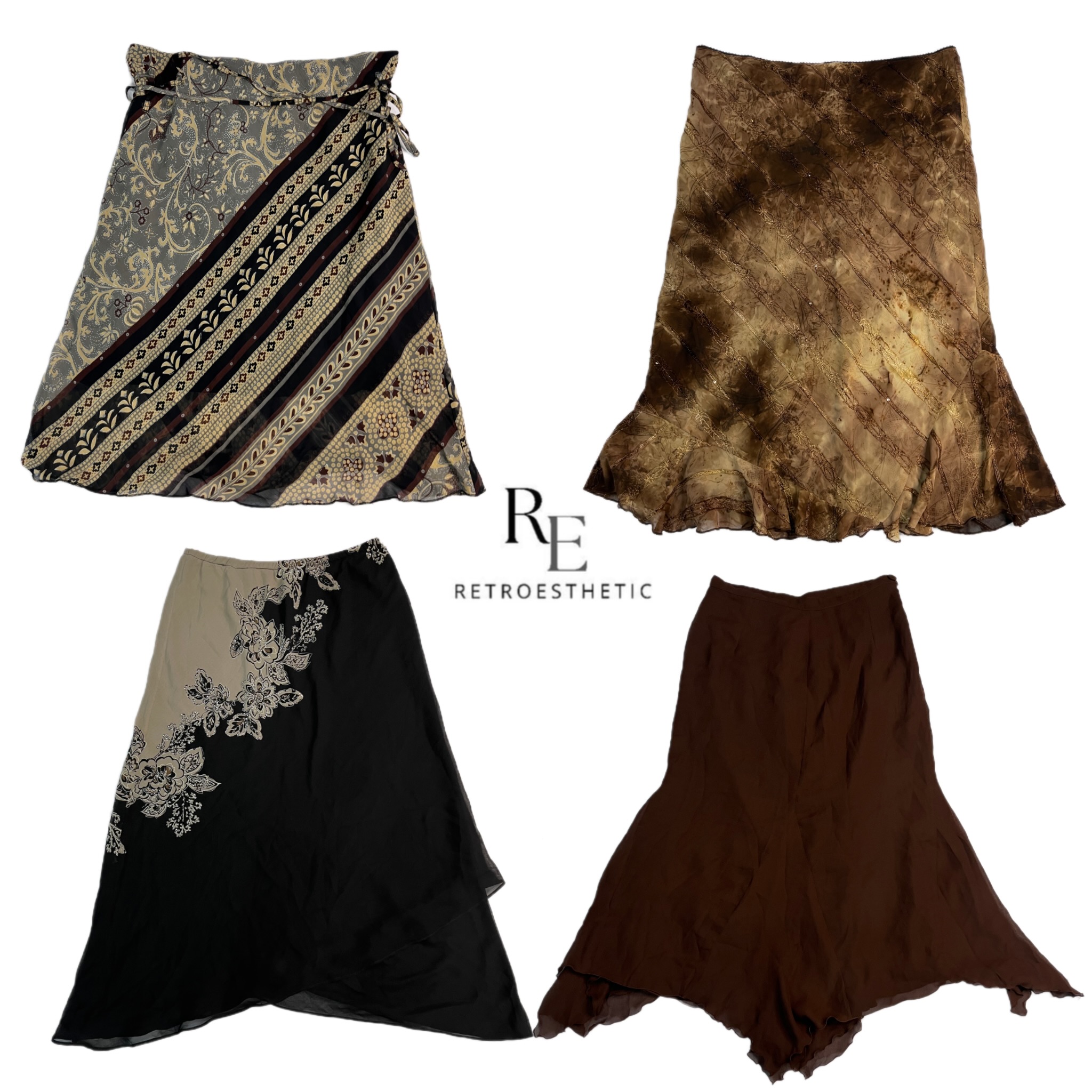 Y2K Gothic Maxi Skirts RE-2646