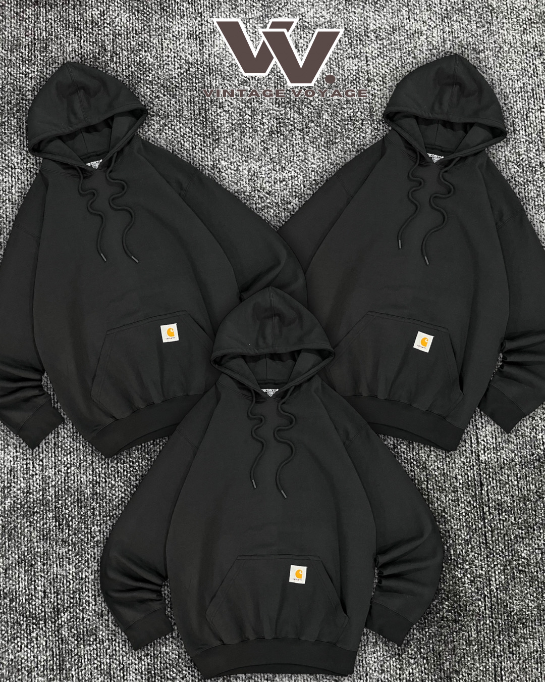 Sudaderas negras de estilo reeditado de Carhartt 1512