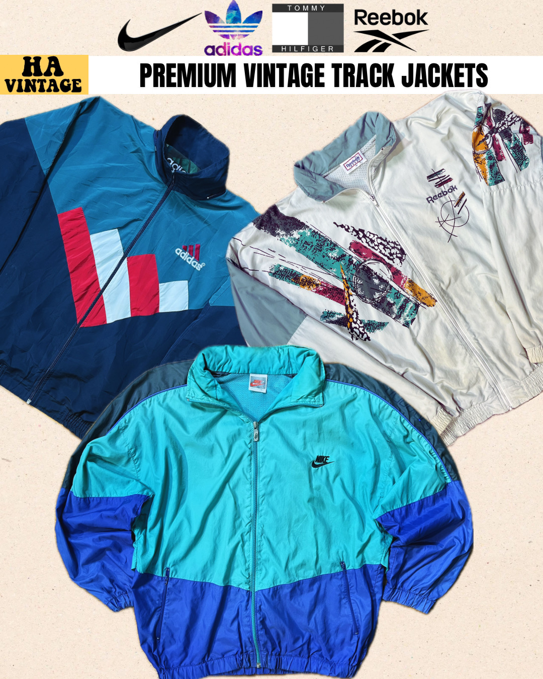 プレミアムヴィンテージ90年代ジャケット　Incニケアディダスリーボック