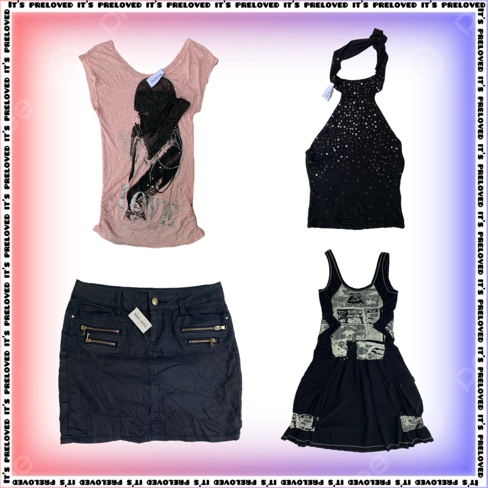 Pacote de Namorada Rockstar - Tops, Vestidos, Saias (SS-1722)