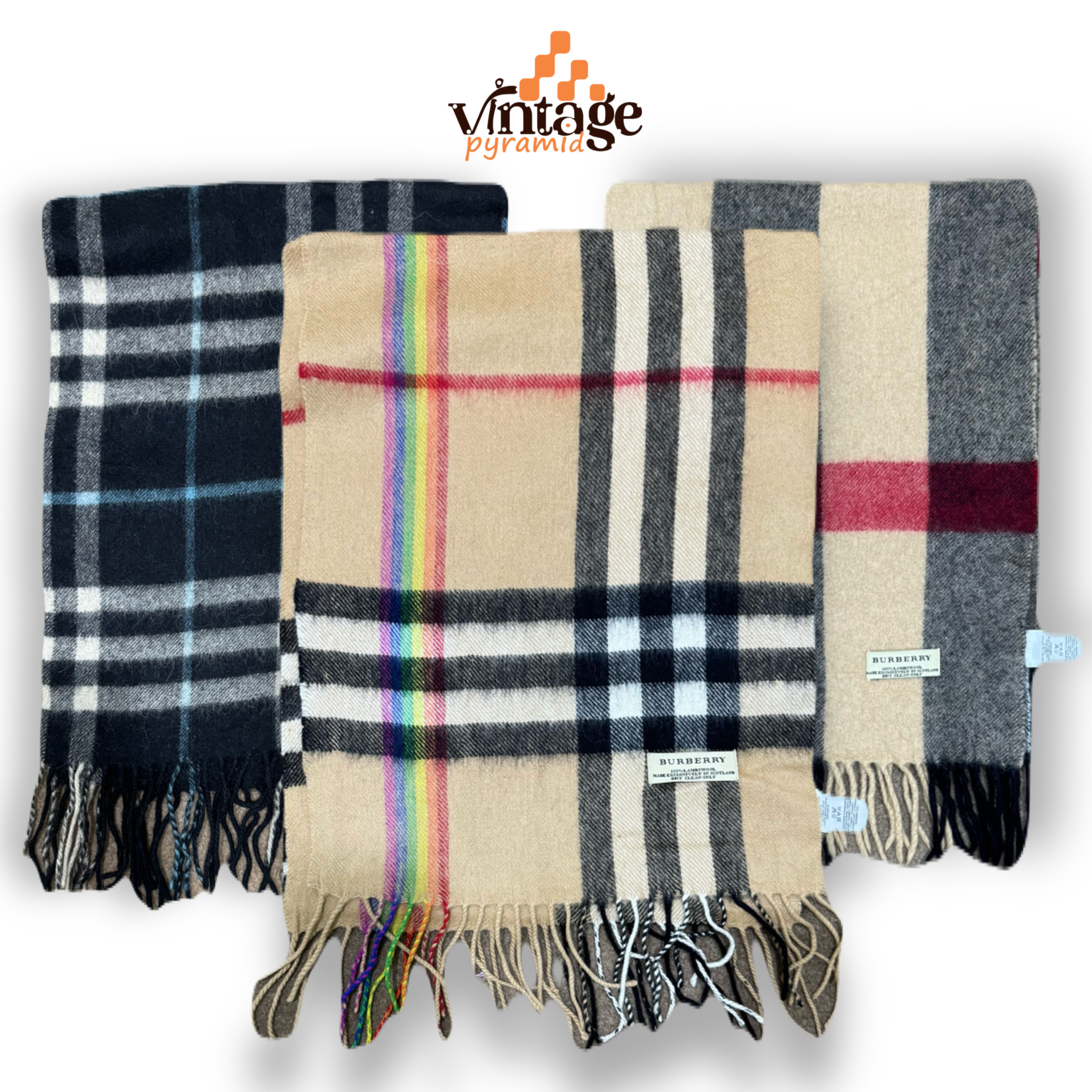 VPX679 Burberry Scarves 100% Authentic Lambswool & Cashmere
