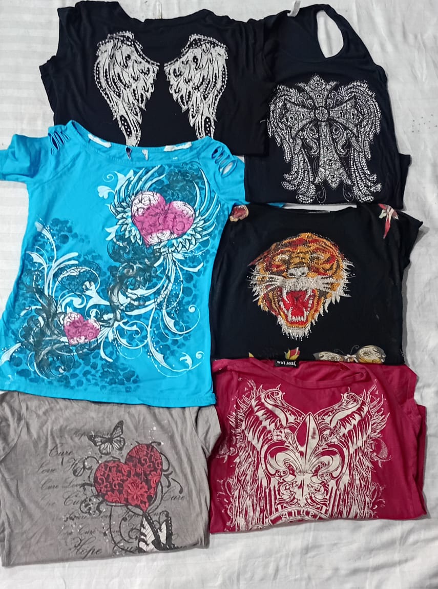 CR5629 Y2K Gothic Baby Tees