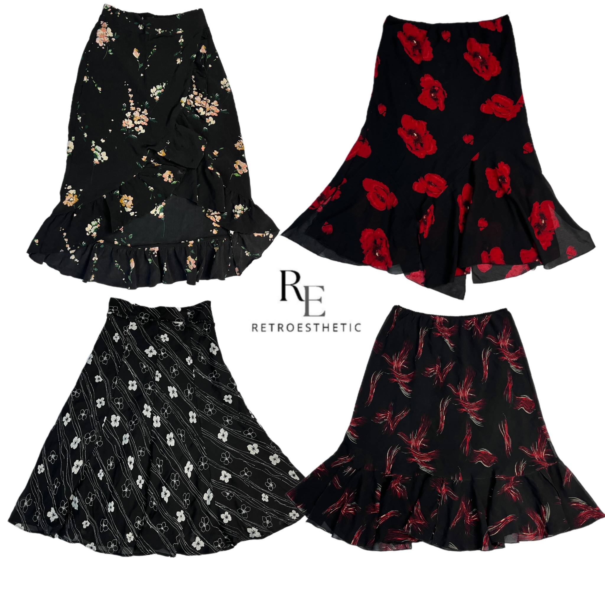 Y2K London Girl Gonne in Poliestere Stampato RE-2649