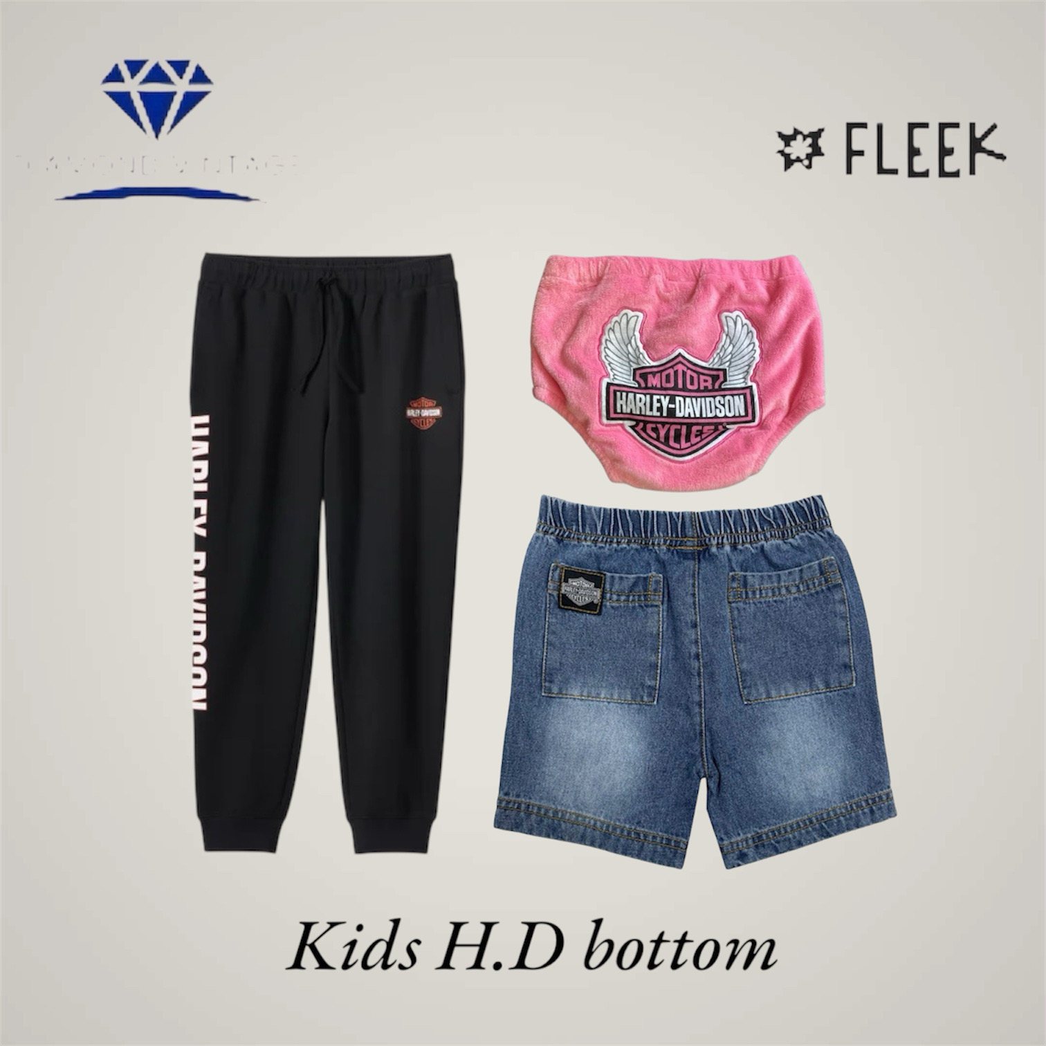 Kinder Harley Davidson Shorts / Hosen (Dv -12-308)