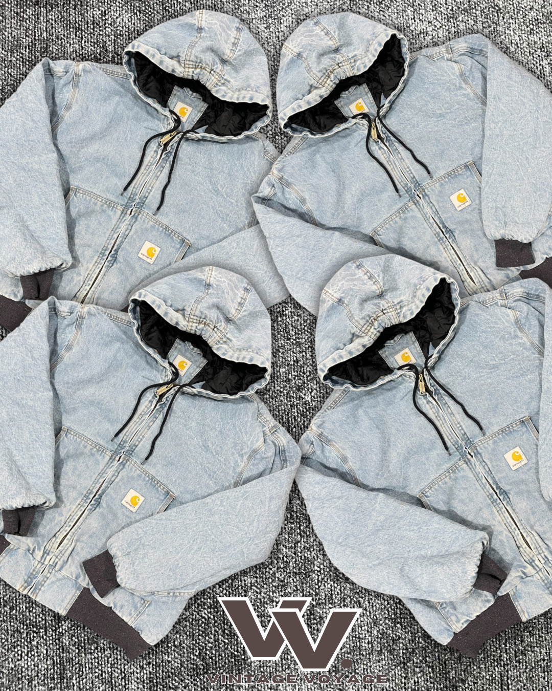 Jaquetas acid wash estilo refeito Carhartt #1612