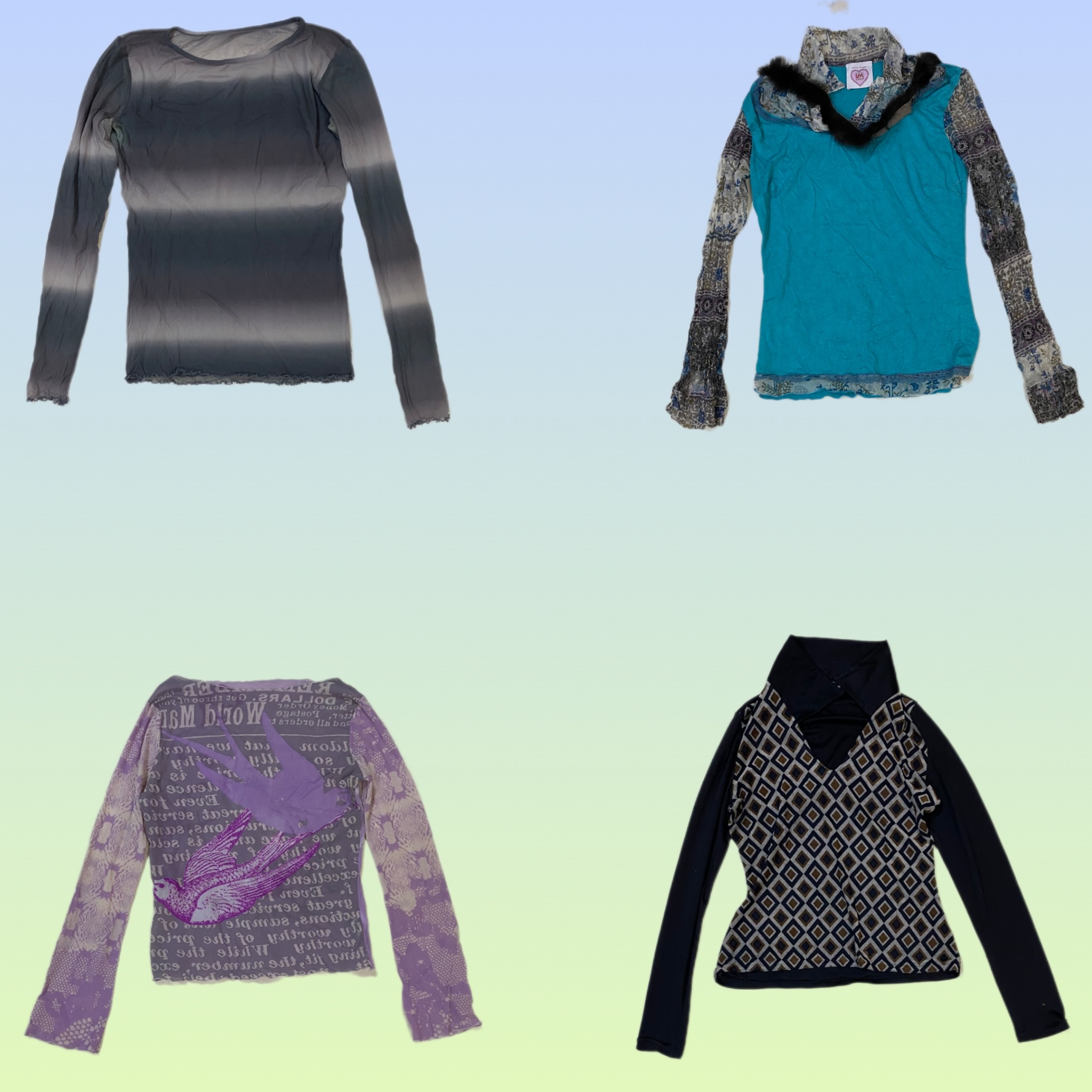 Tops à manches longues Y2K (TS-1816)