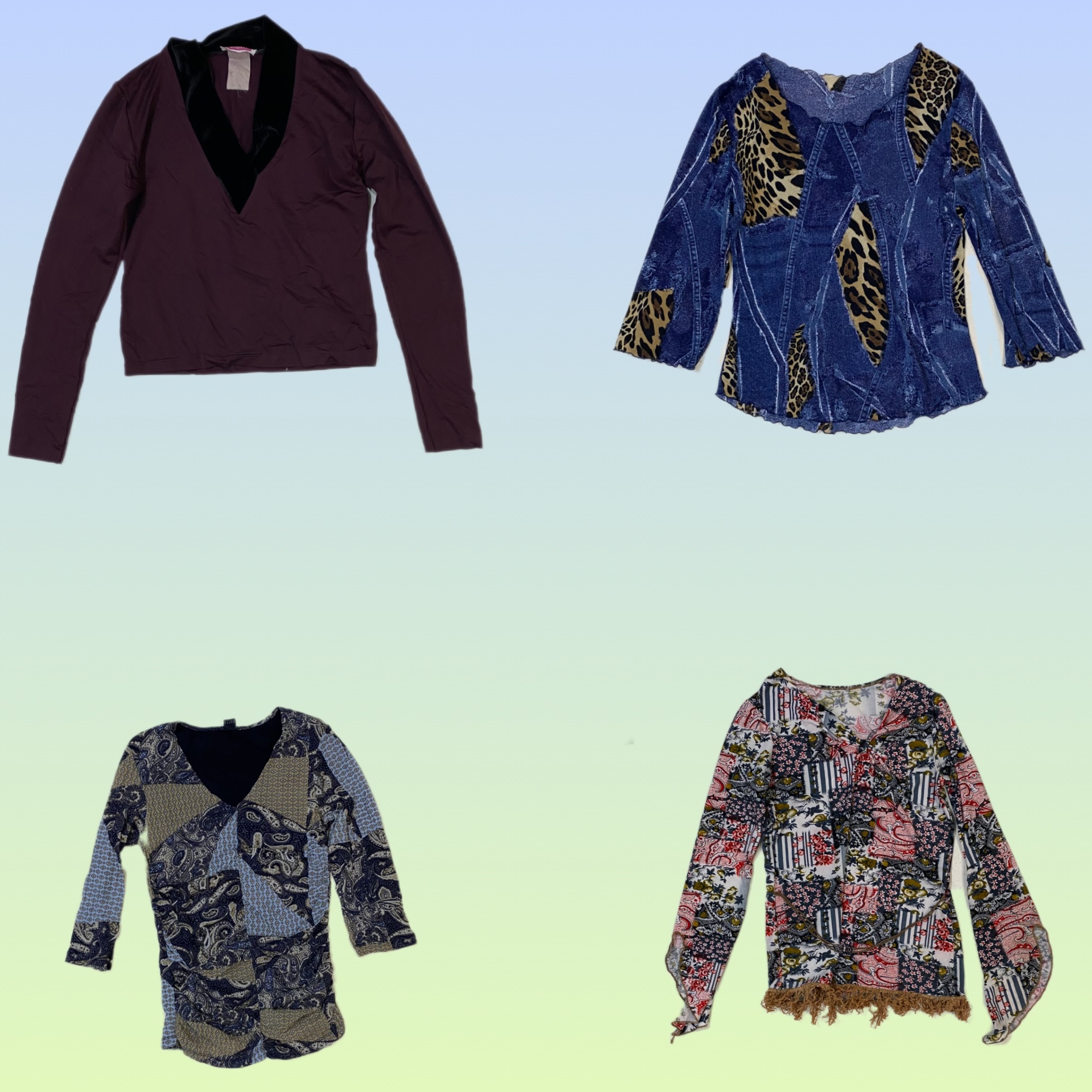 Y2K Grunge Langarmoberteile (TS-1819)