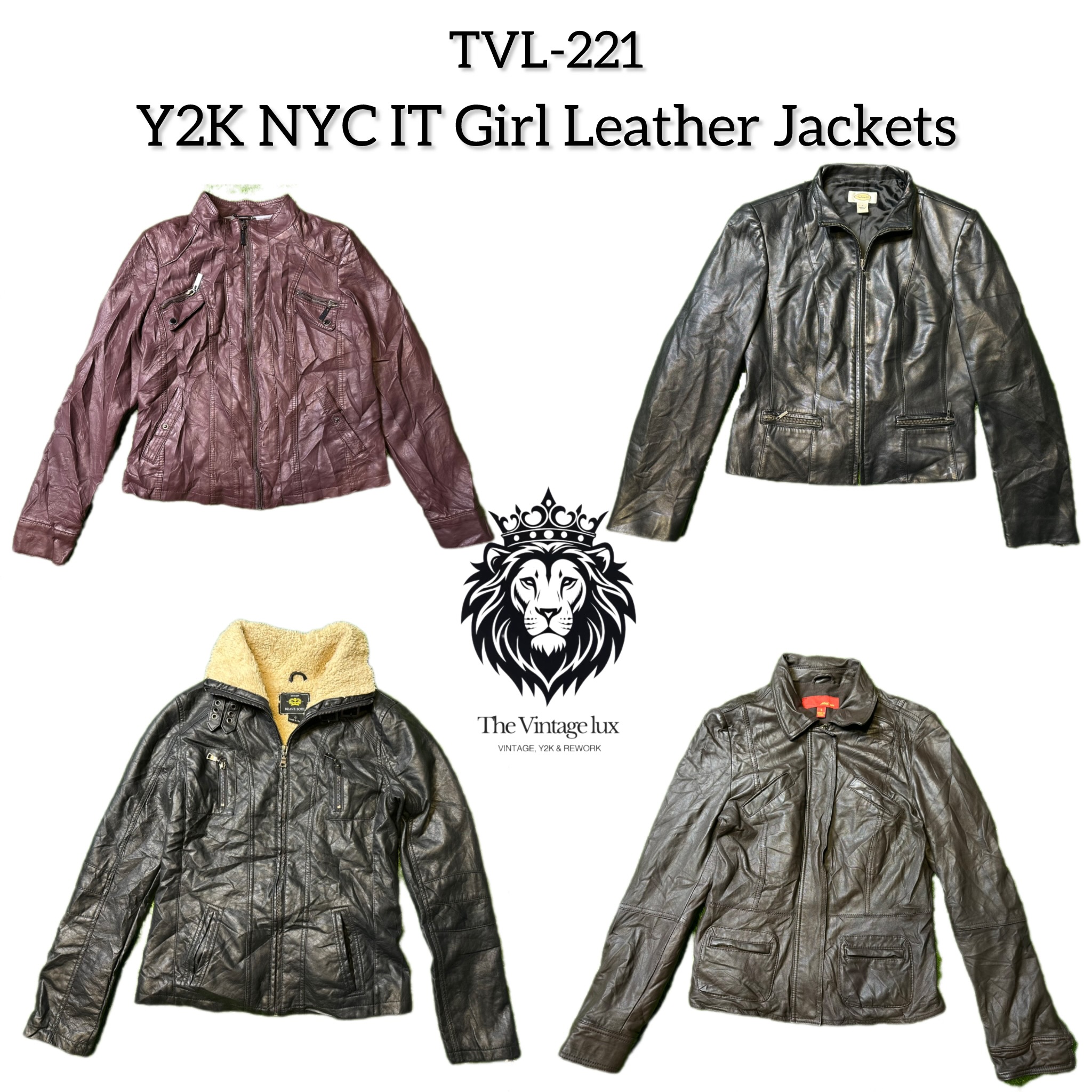 Y2K NYC IT Girl レザージャケット (TVL-221)