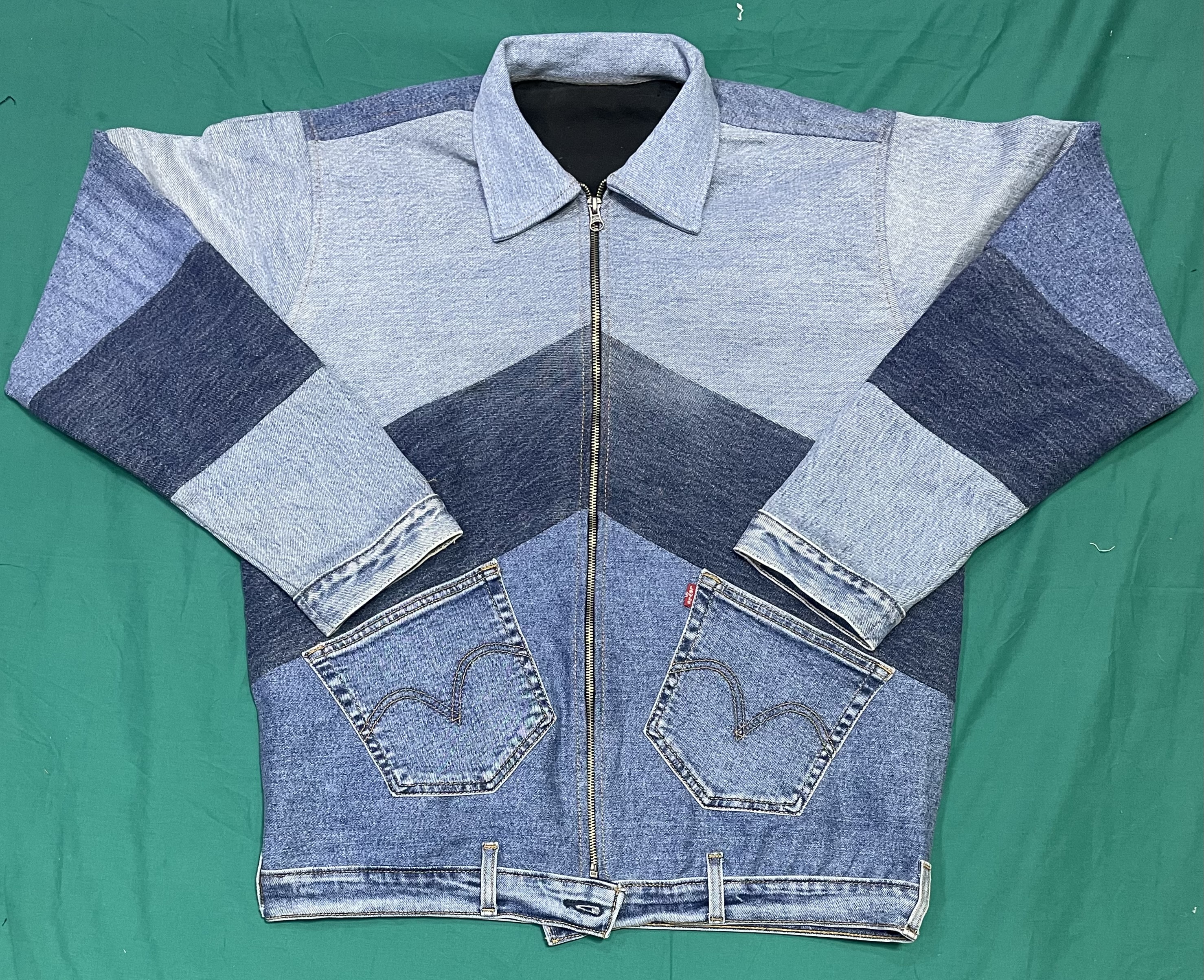 Upcycled Patch Pocket Denimjacken