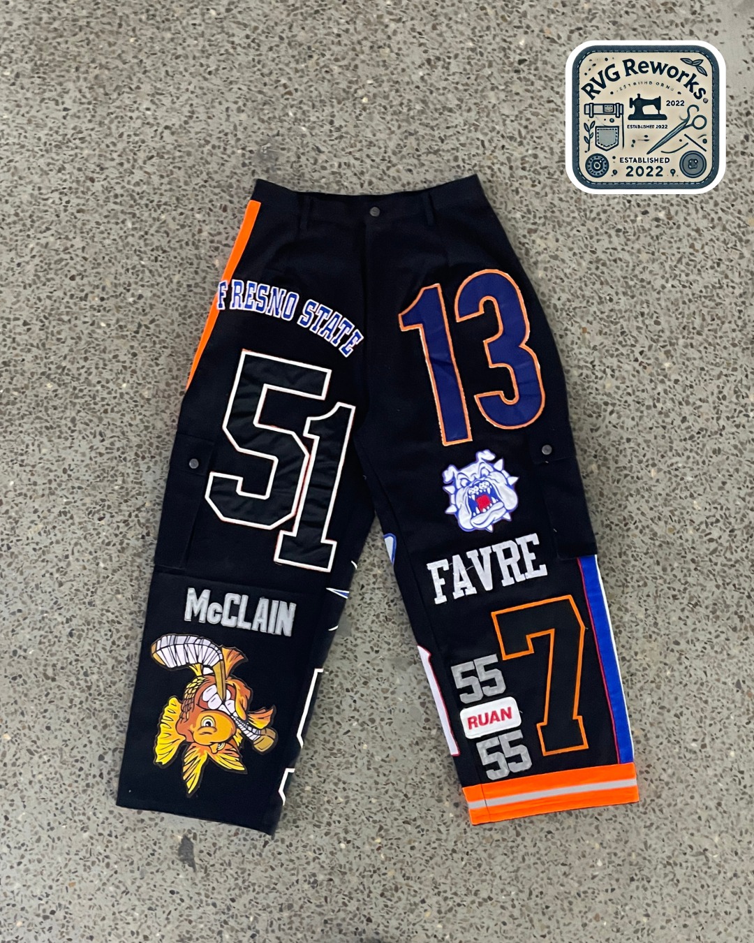 Upcycled Sports Patchwork Pant