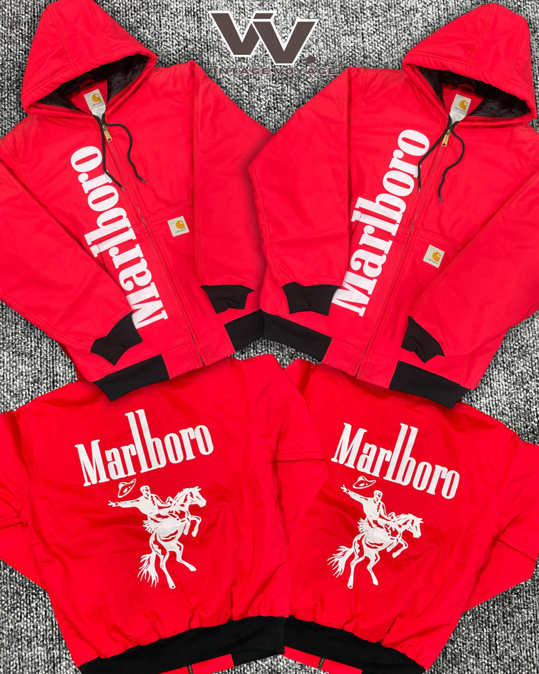 Carhartt x Marlboro front back print active jackets #1612