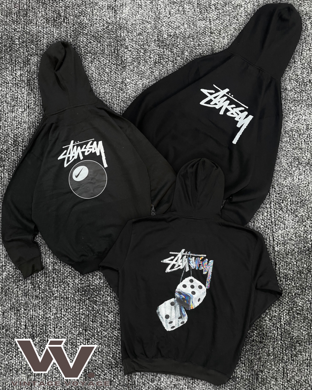 Stussy überarbeiteter Stil bedruckte Pullover-Hoodies #1612