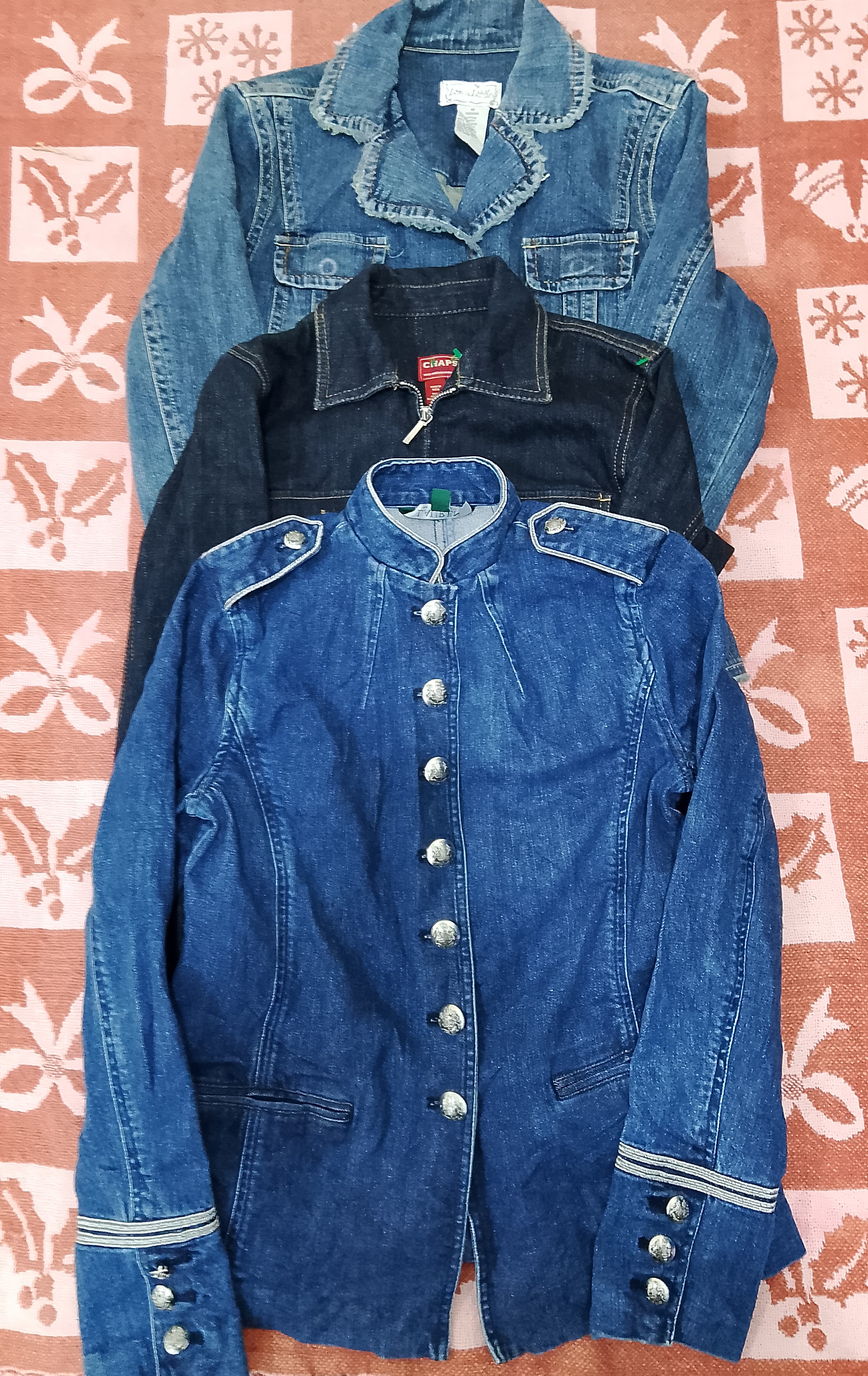Designer Denim jackets (brand) chaps, Lauren Ralph Lauren, etc