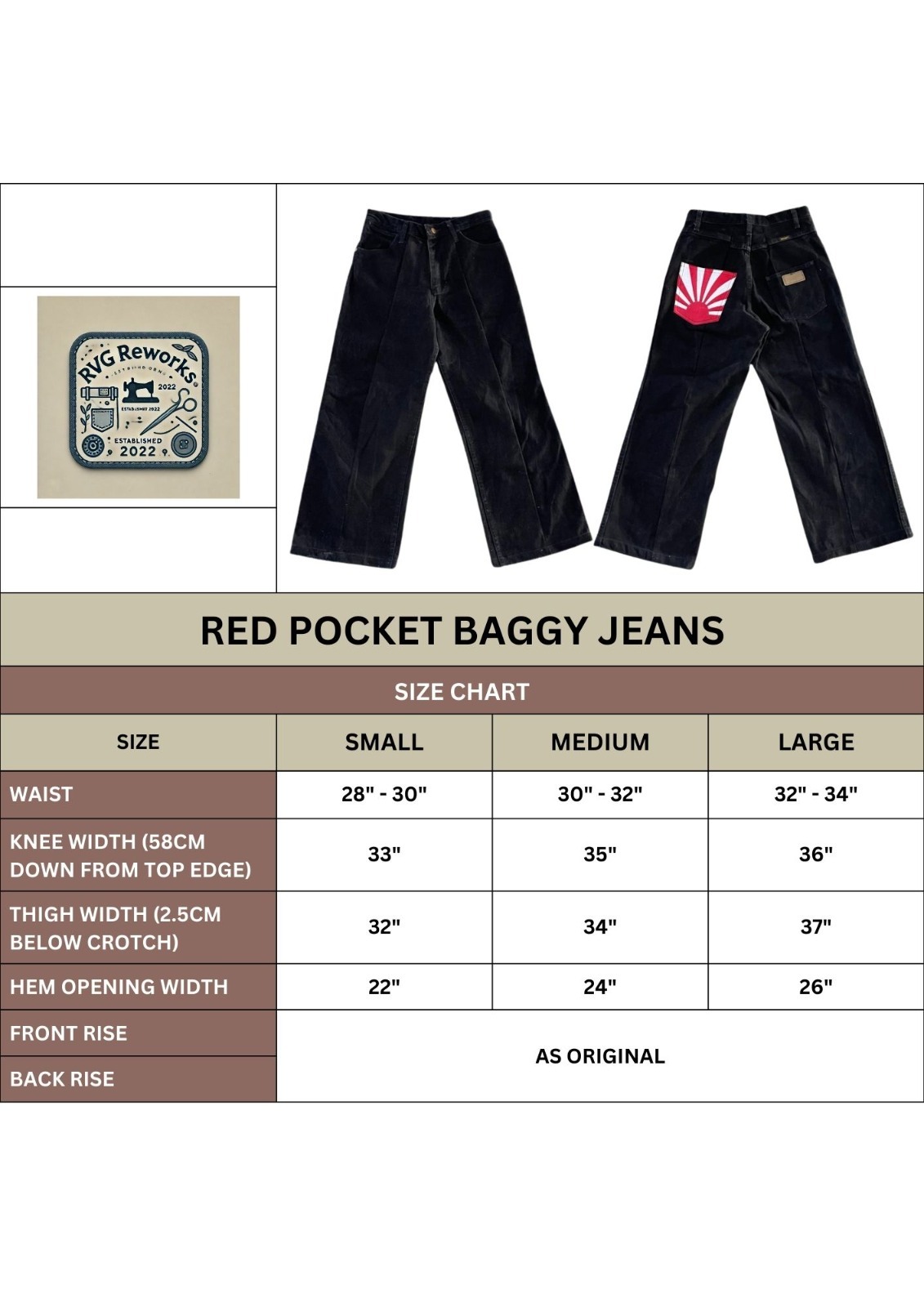 Jeans a gamba larga ricamati personalizzati riciclati