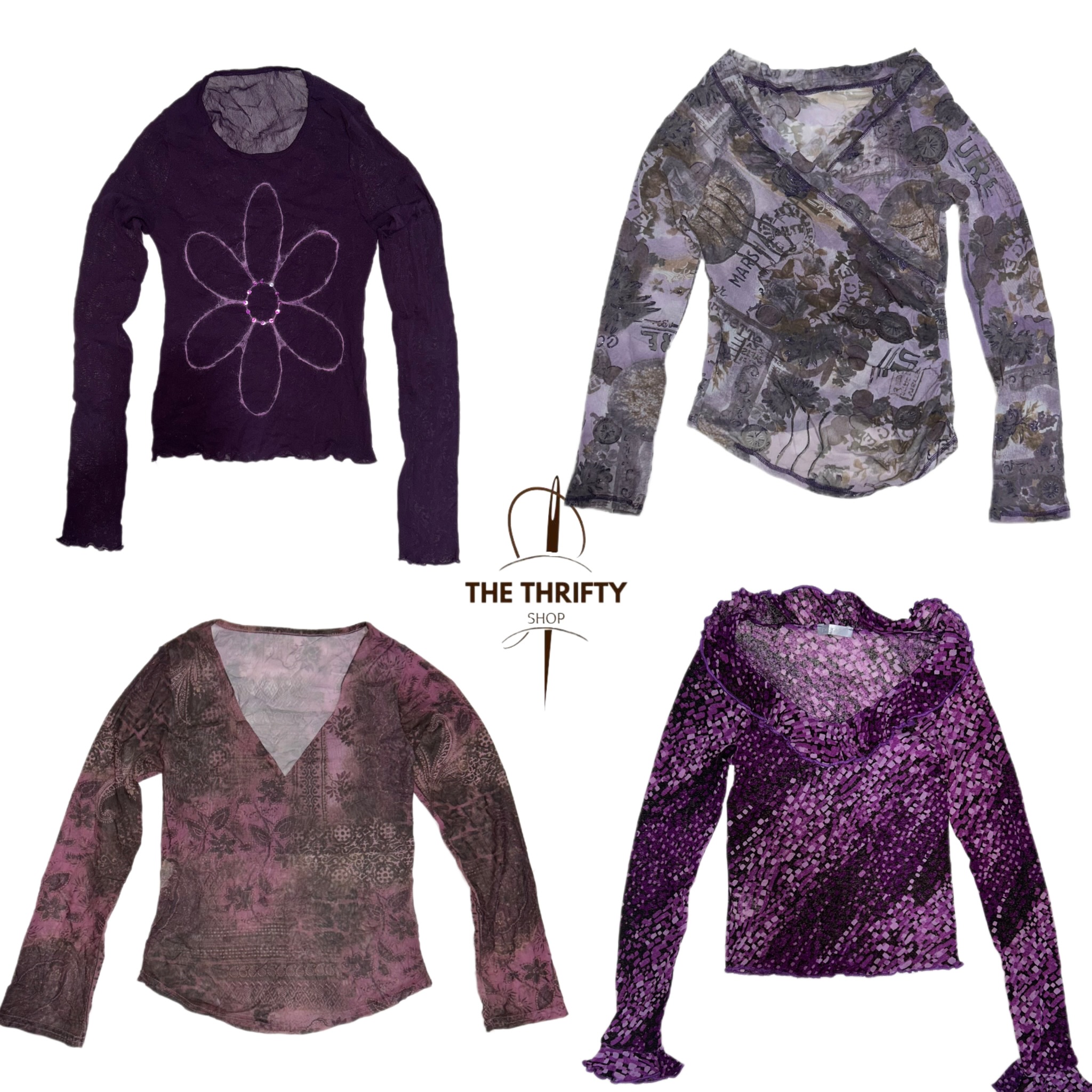 Y2k Dark & Moody Mesh tops (SU 273)