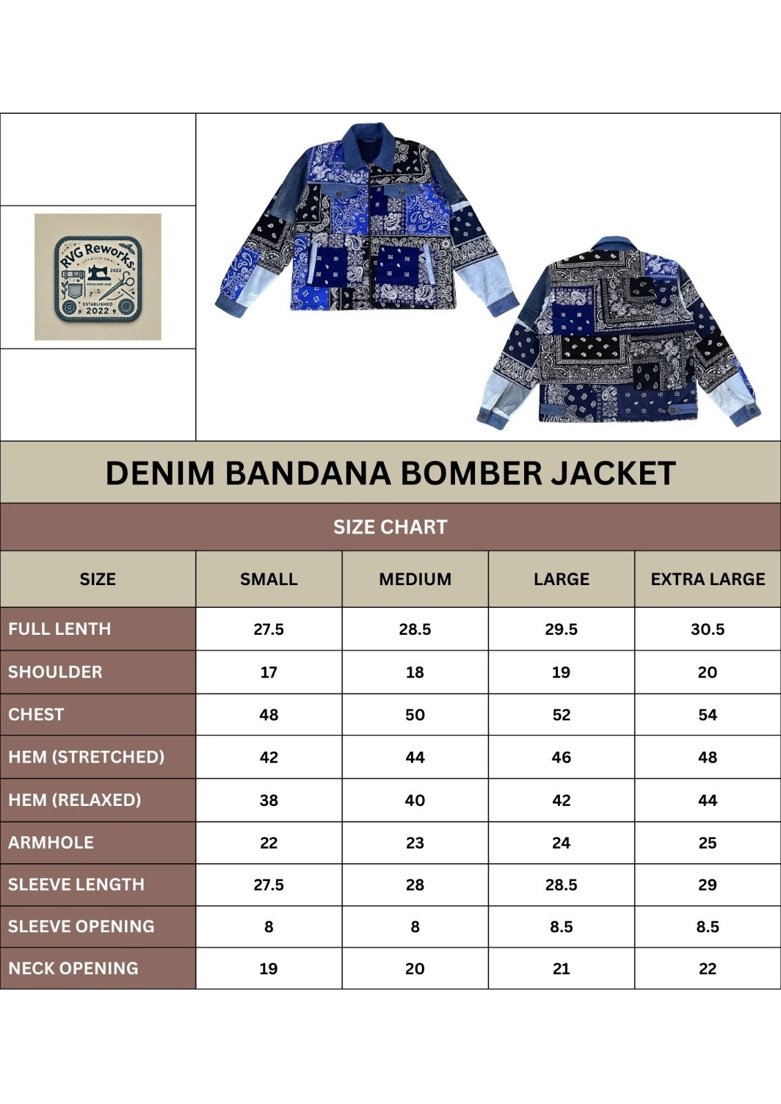 Cappotto in denim con pannello bandana riciclato