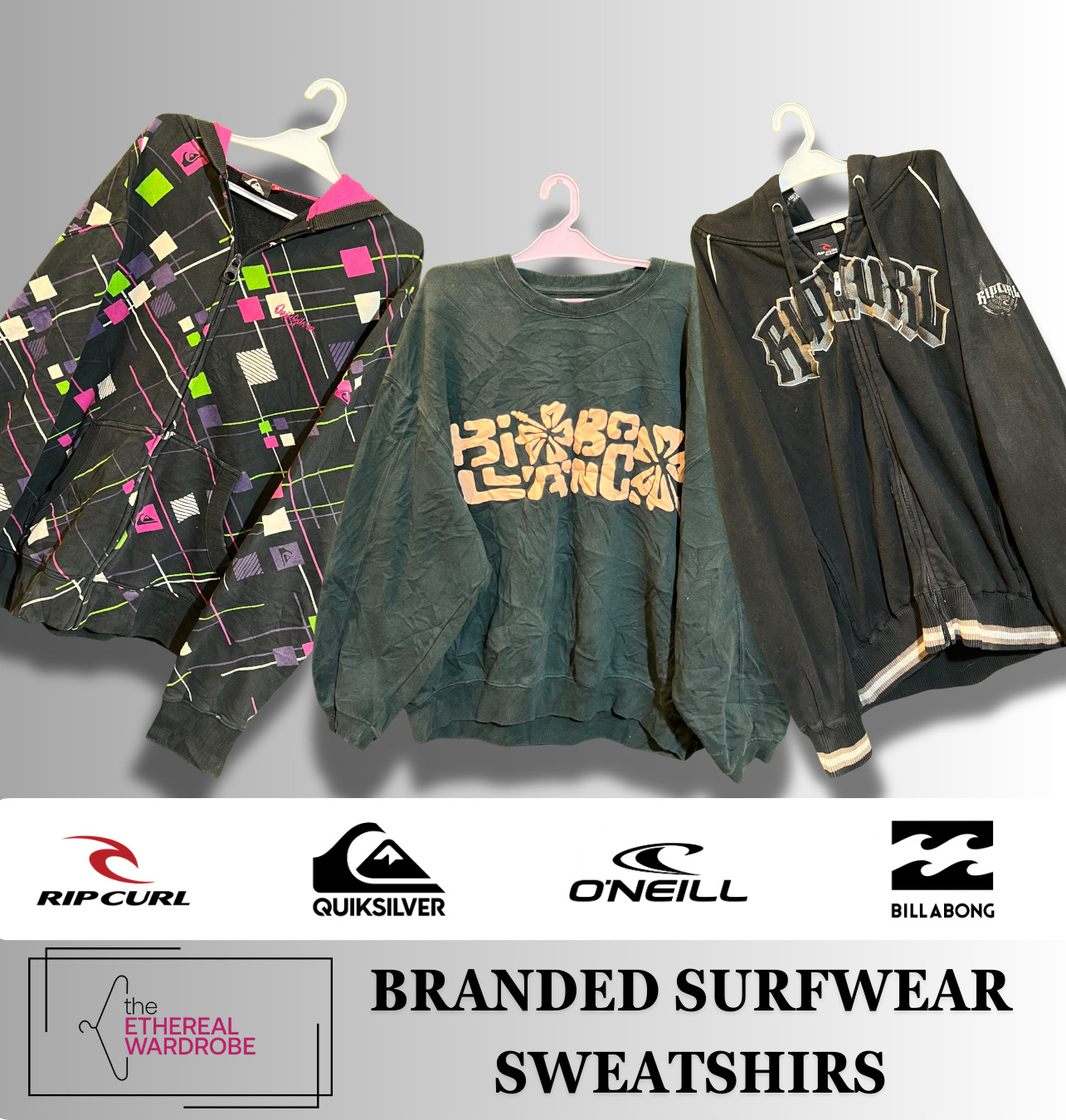 Moletoms de Surfwear Premium incluindo QuikSilver, O'neil, Billabong e Rip curl