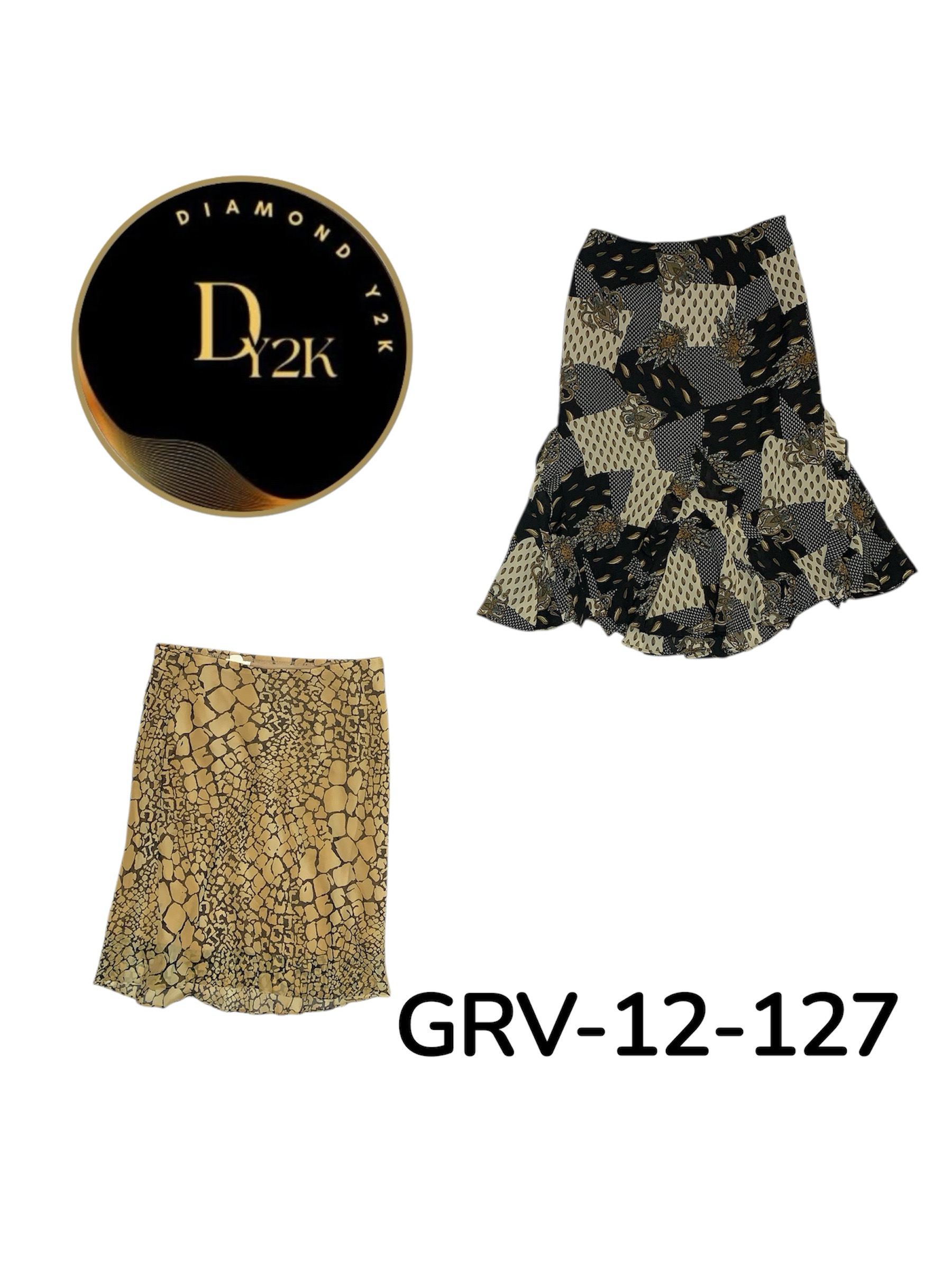 Y2Kポルスター スカート - スタイリッシュな夏のヴィンテージ (GRV-12-127)