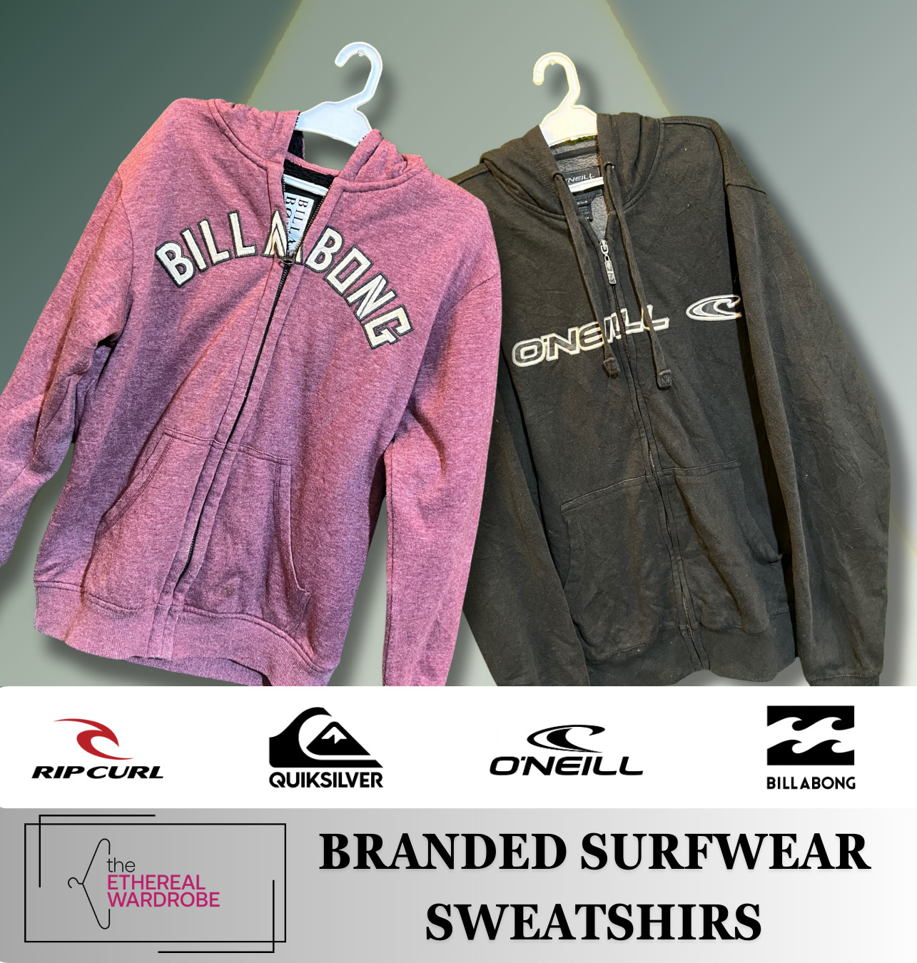 Pulls de surf de marque incluant Quiksilver, O'Nei..