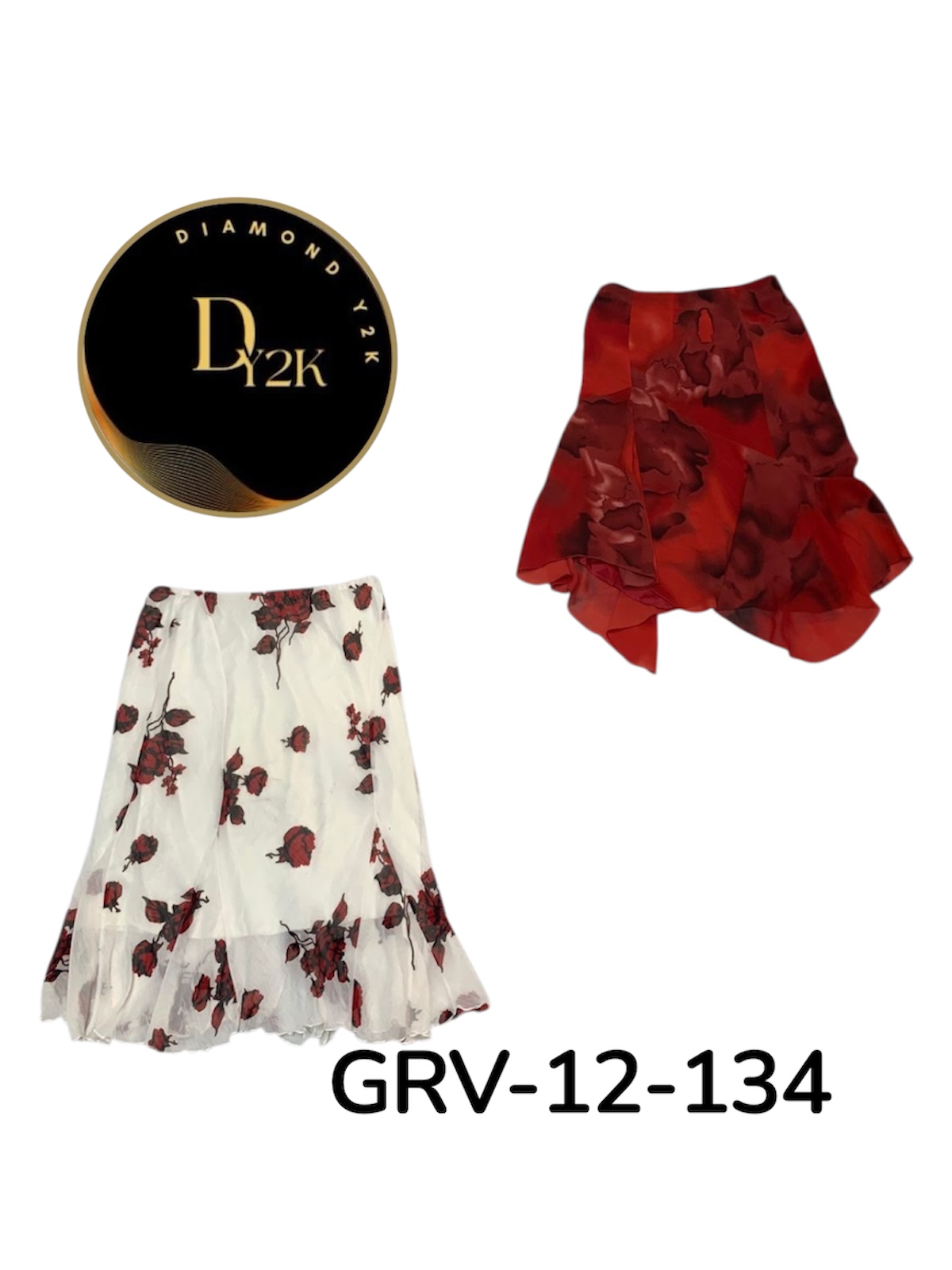 Y2Kポルスター スカート – ヴィンテージ美学 ローライズスタイル (GRV-12-134)