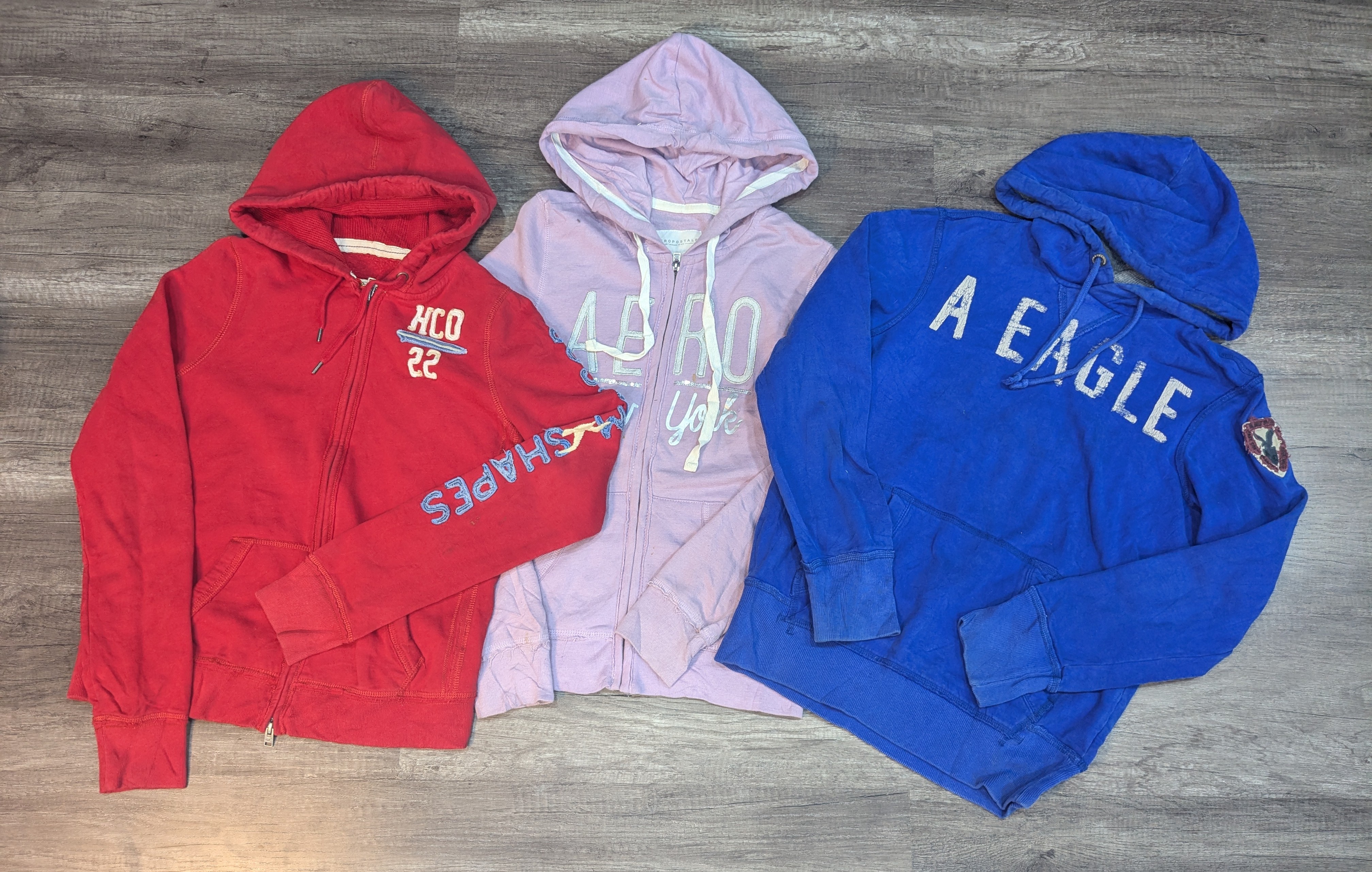 1491 - American Eagle, Hollister, Aeropostale & Abercrombie カジュアル & ジップパーカー