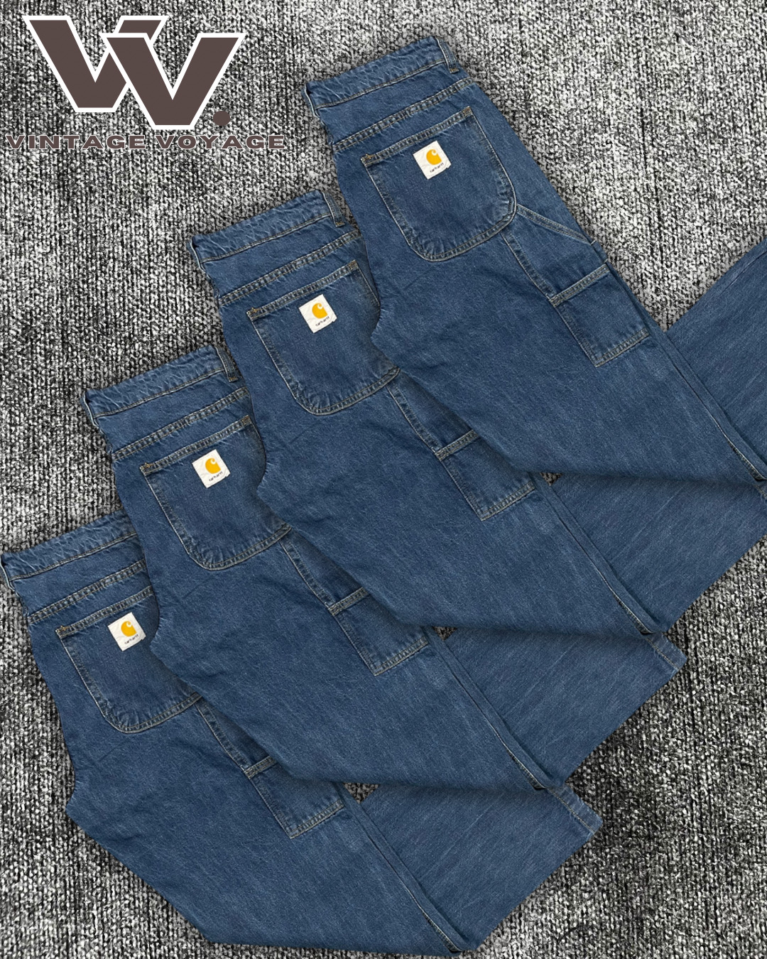 Carhartt reworked style dark denim pants #1712