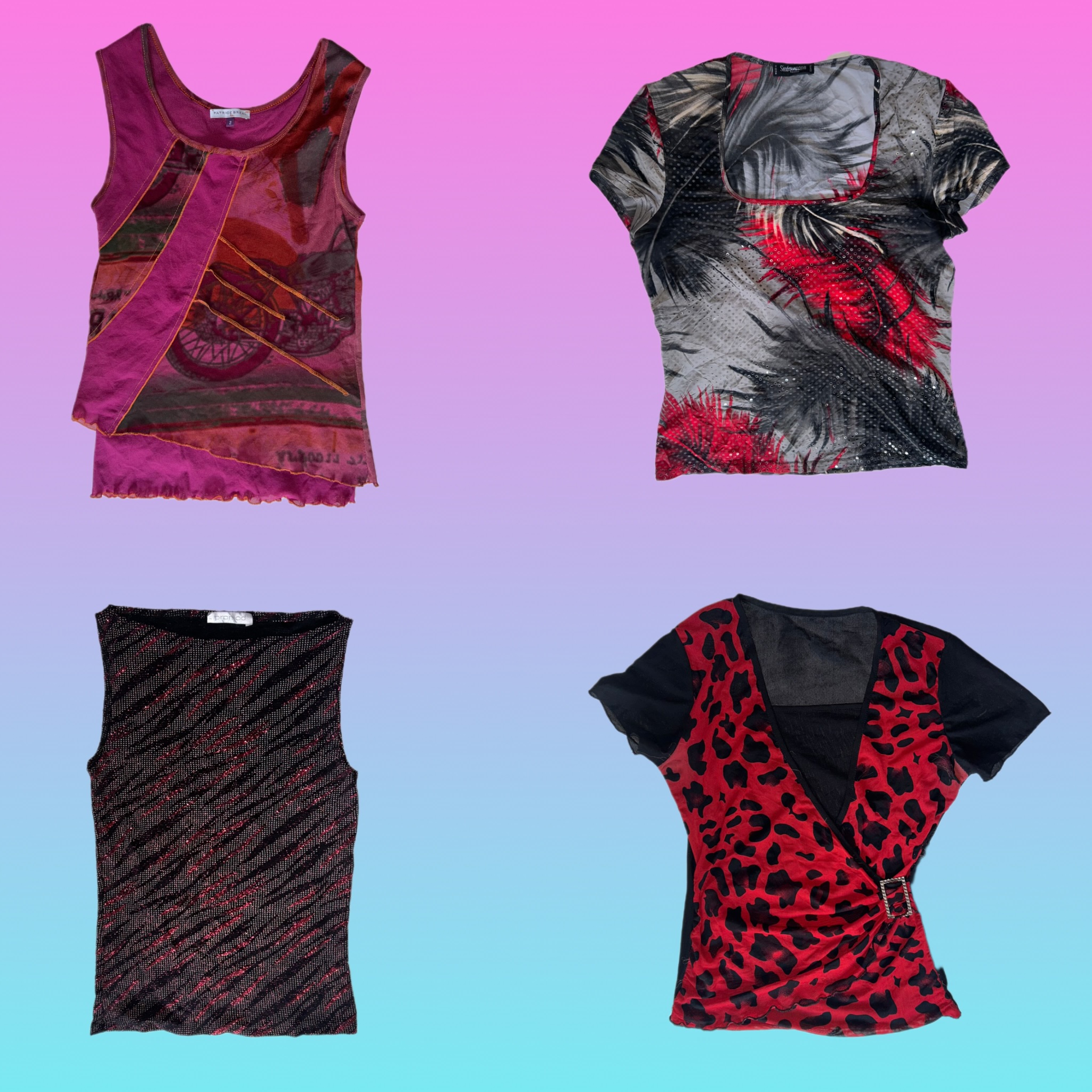 Y2k goth Romantic sleeveless tops (SU 285)