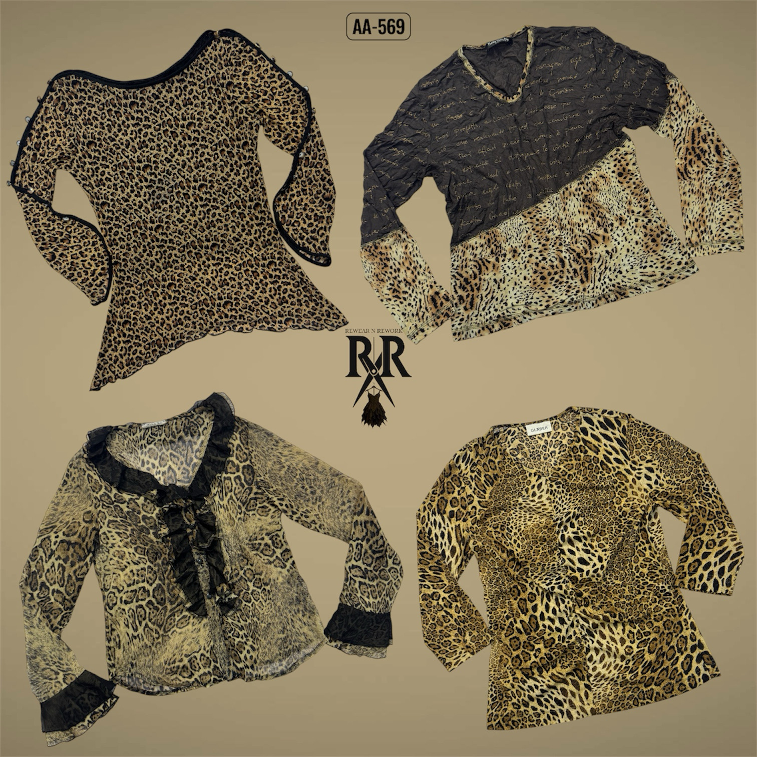 Y2K The Animal Print Full Sleeve Tops (AA-569)