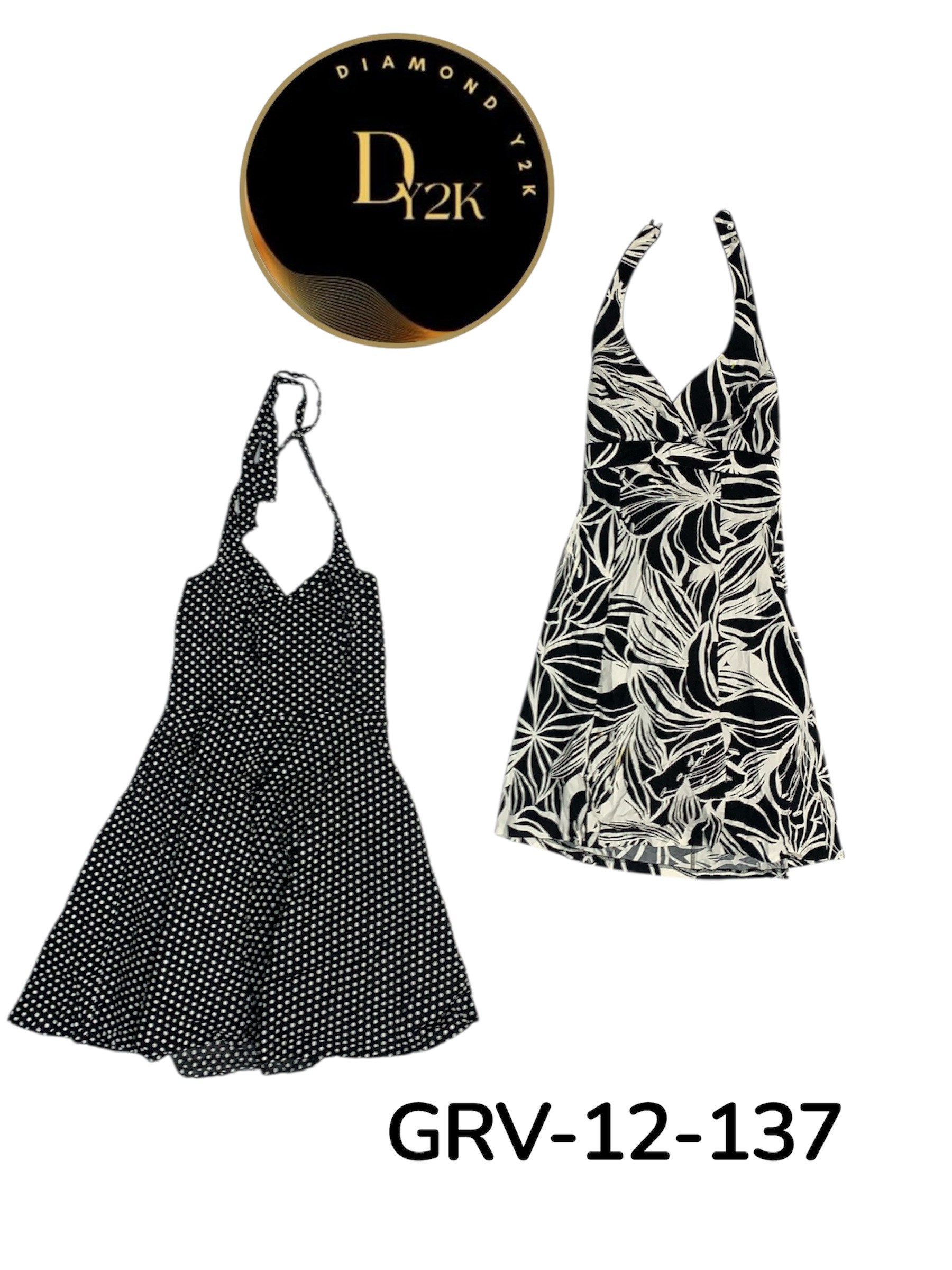 Y2Kコットンドレス – ヴィンテージ美学の夏のフィット (GRV-12-137)