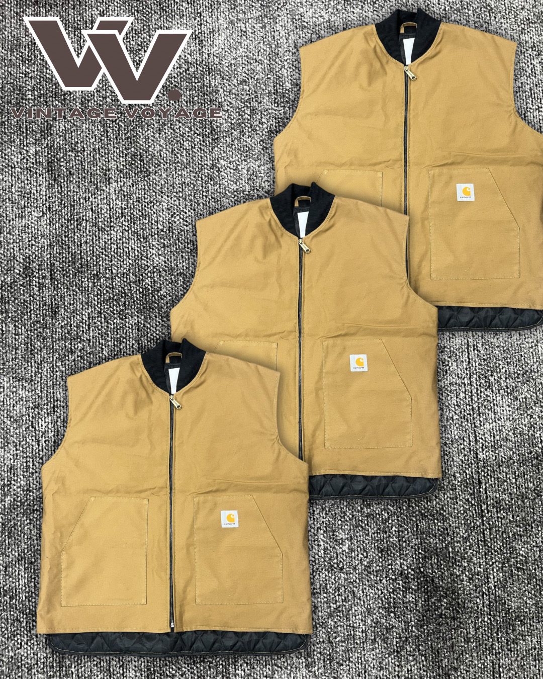 Carhartt überarbeiteter Stil tan Gilets #1712