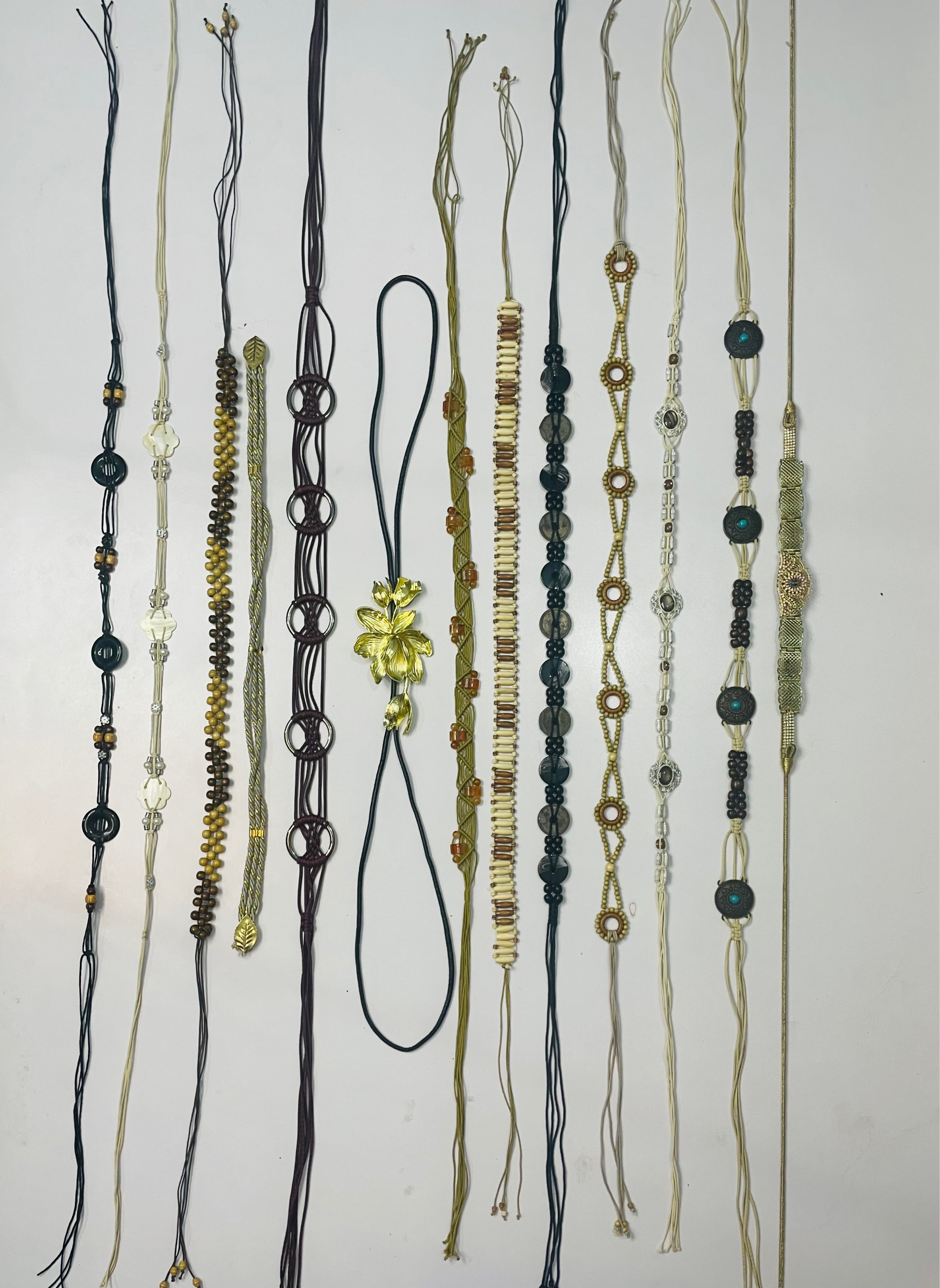 Y2K Bohemian Tie Around Belts Mix