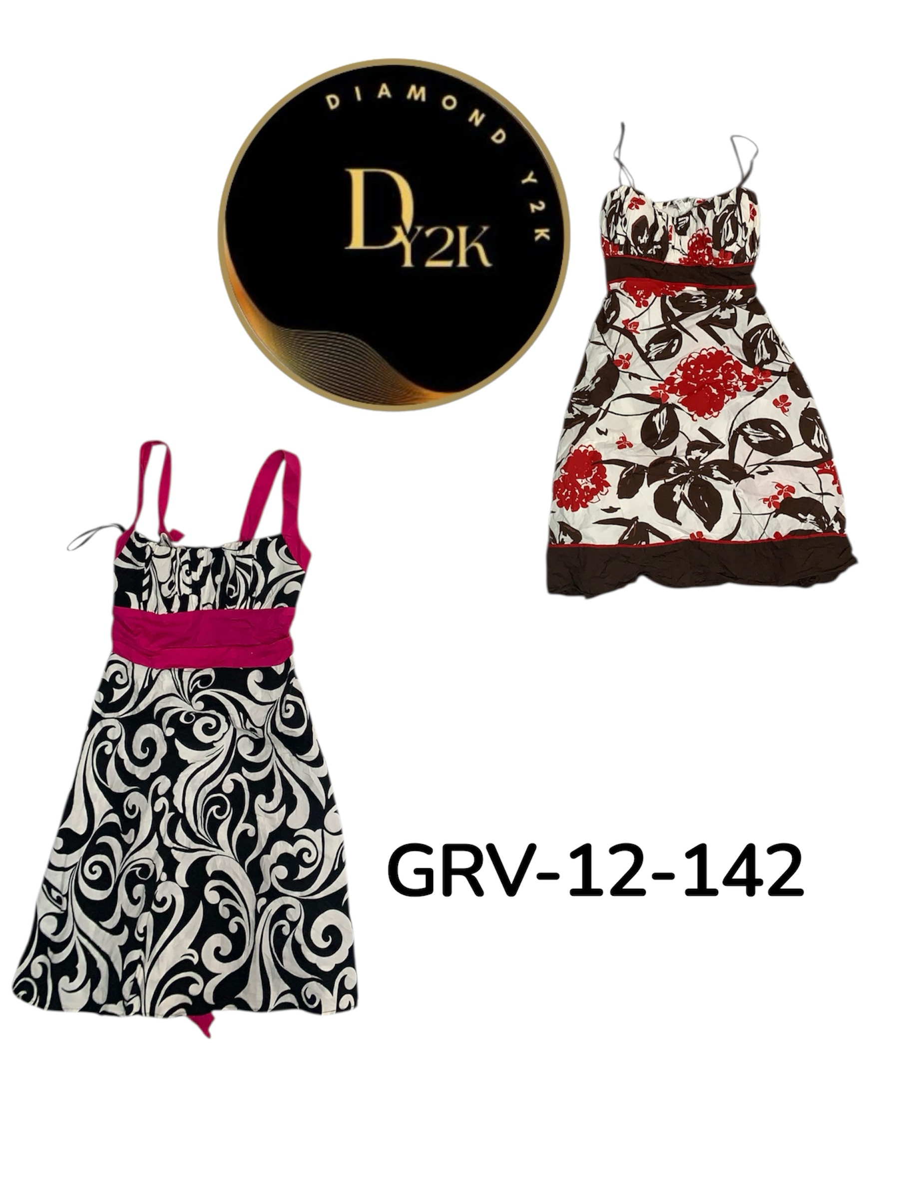 Robe en coton esthétique Y2K | Style de rue rétro (GRV-12-142)