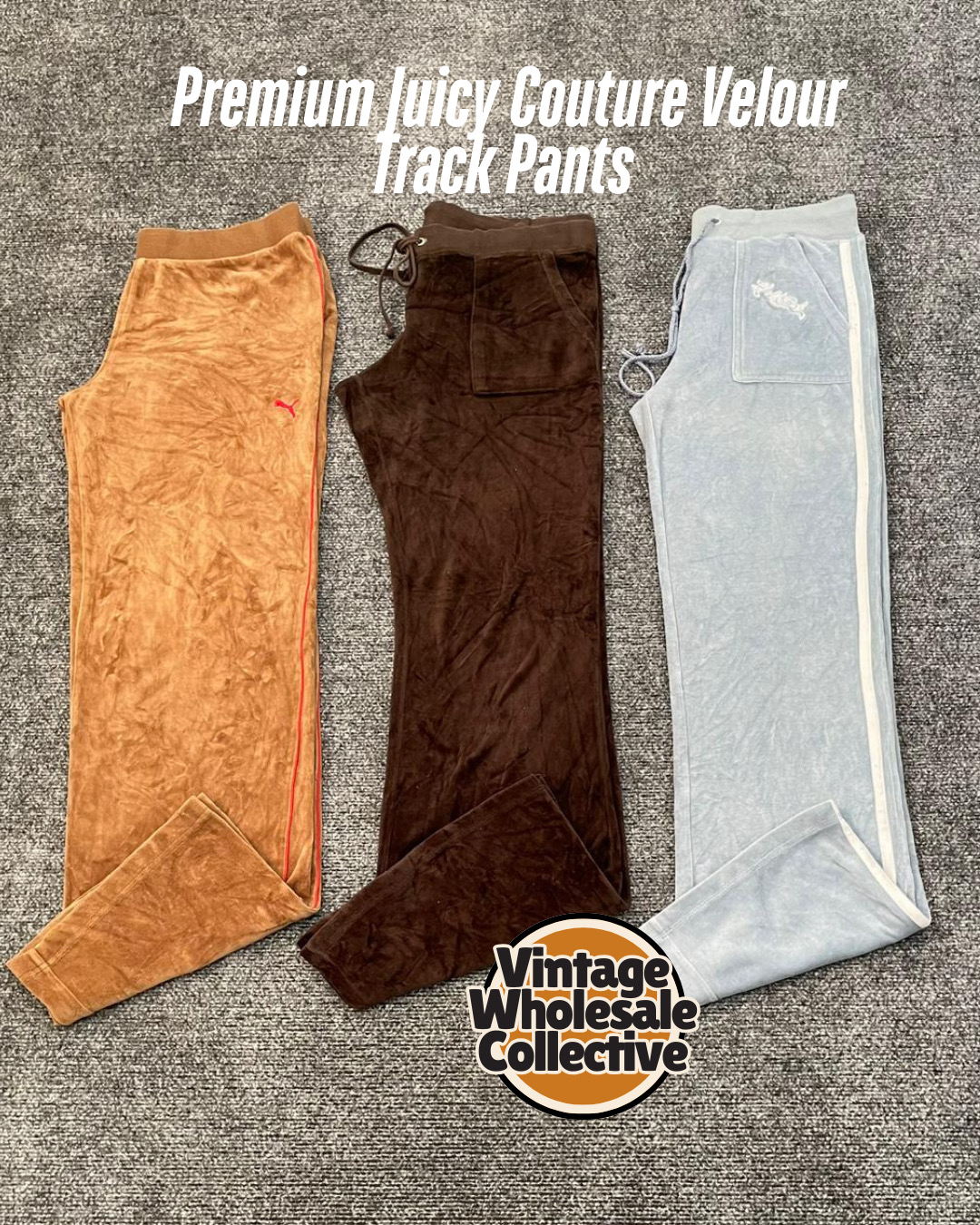 Premium Juicy Couture Velours Track Pants - (17/12)