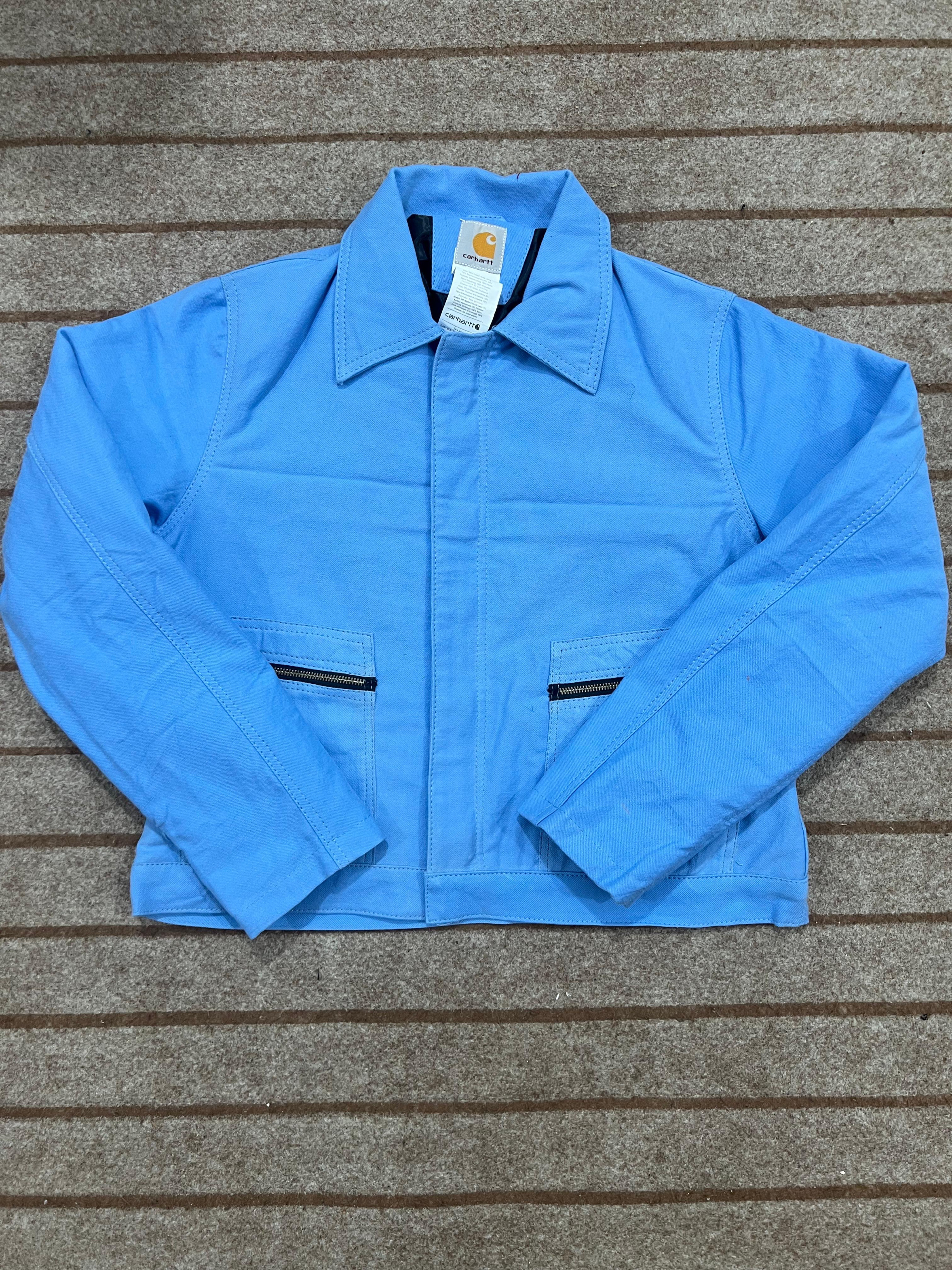 Carhartt Damen Ge croppt Denim Überarbeiteter Stil Jacken