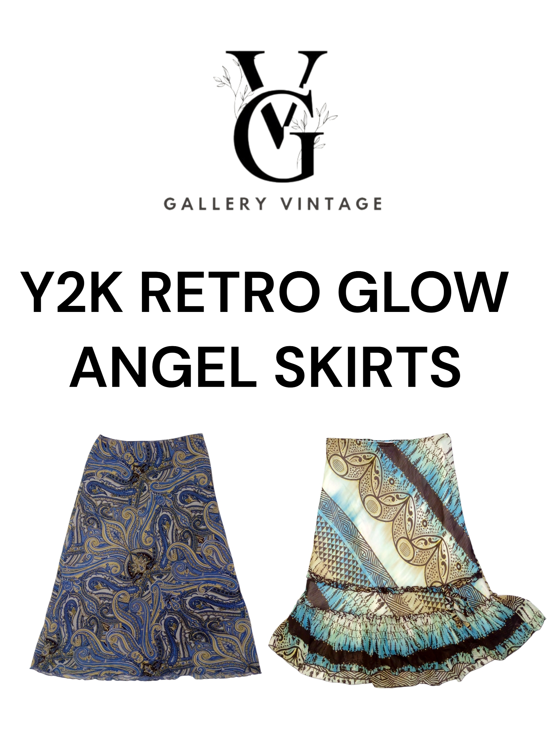 Y2K RETRO GLOW ANGEL SKIRTS