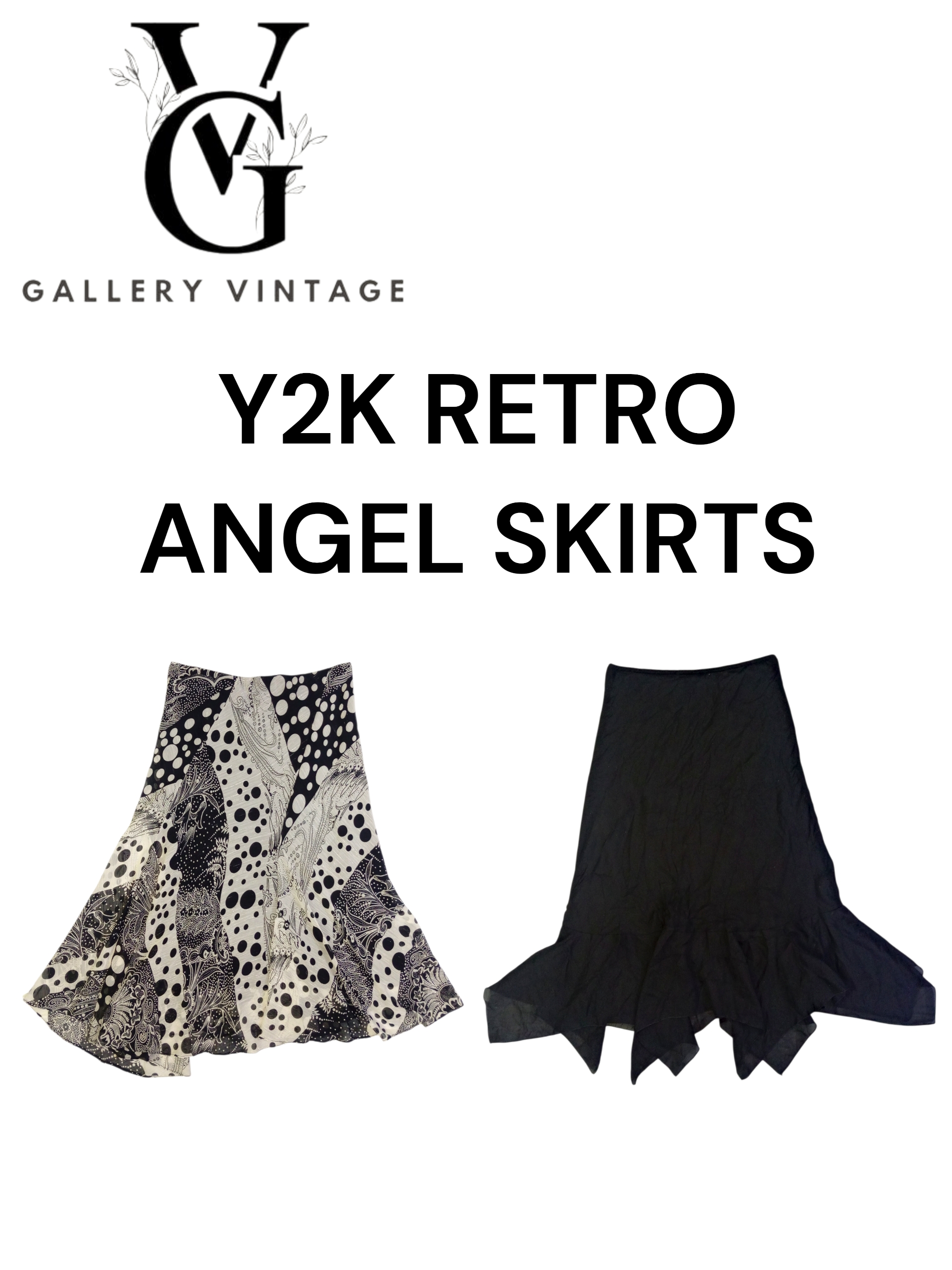 Y2K RETRO ANGEL SKIRTS