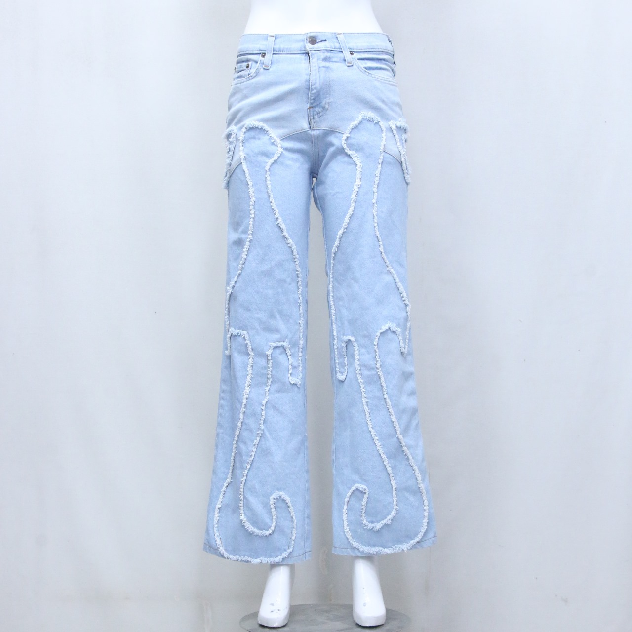 CR1042 Upcycled Sculpted Line Denim Pants