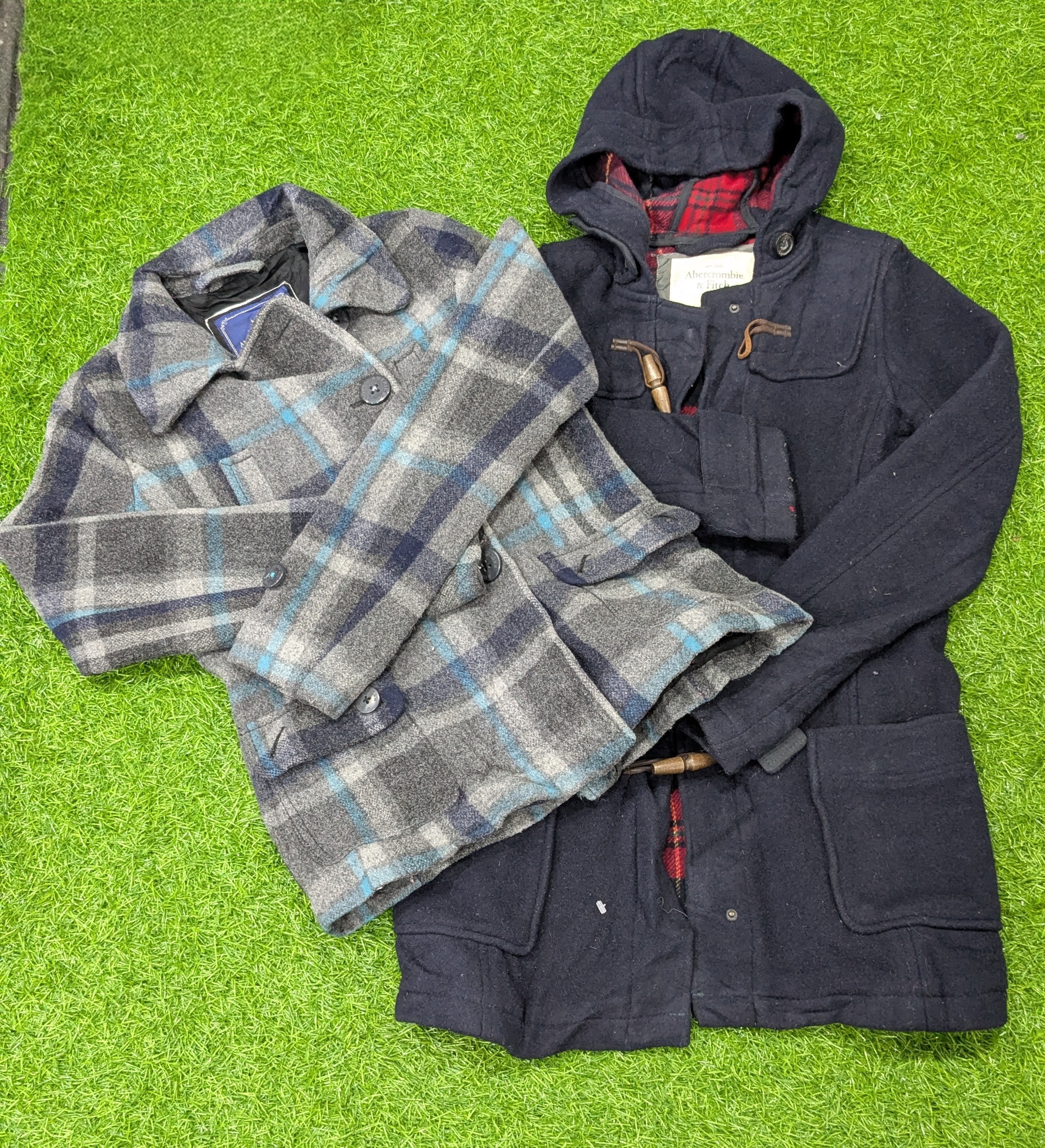 1541 - American Eagle, Aeropostale, Abecrombie, Hollister デニムとウールのジャケット