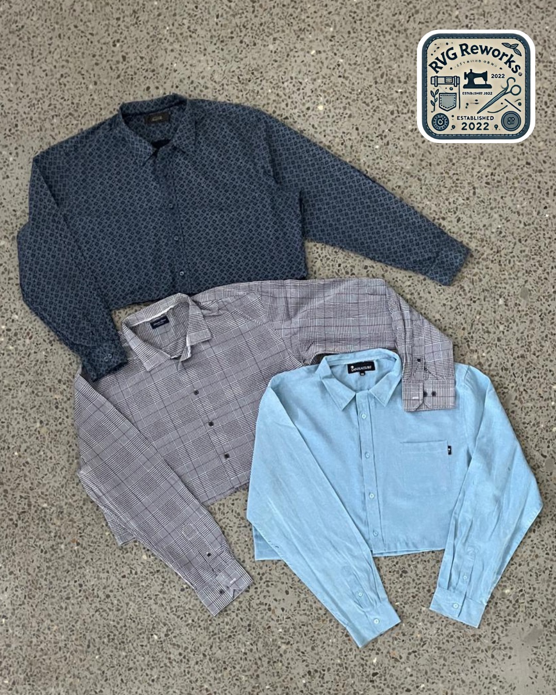 Upcycled Crop Collar Shirt