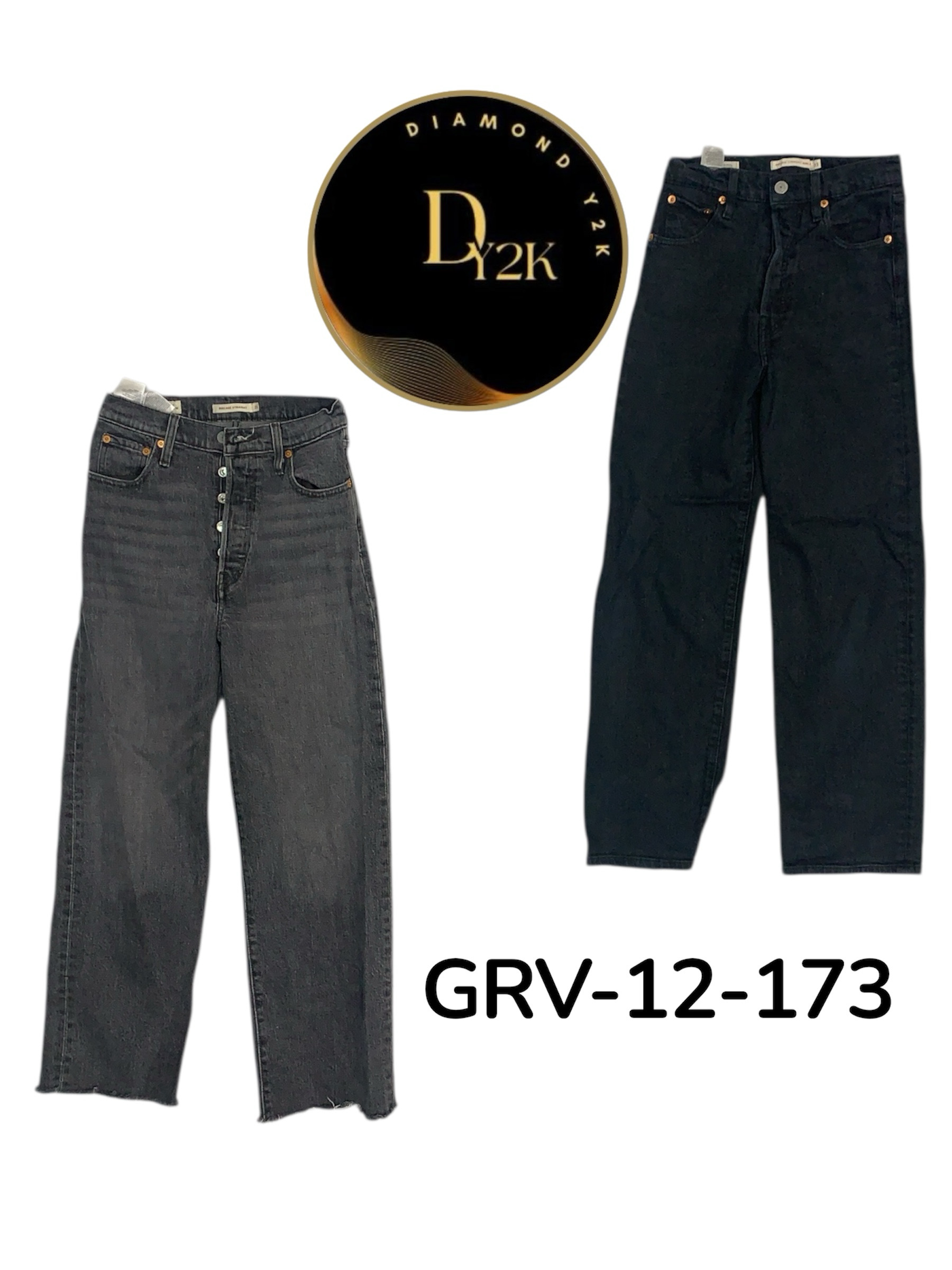 本物のY2Kリーバイスローライズジーンズ | ビンテージ2000年代デニム (GRV-12-173)
