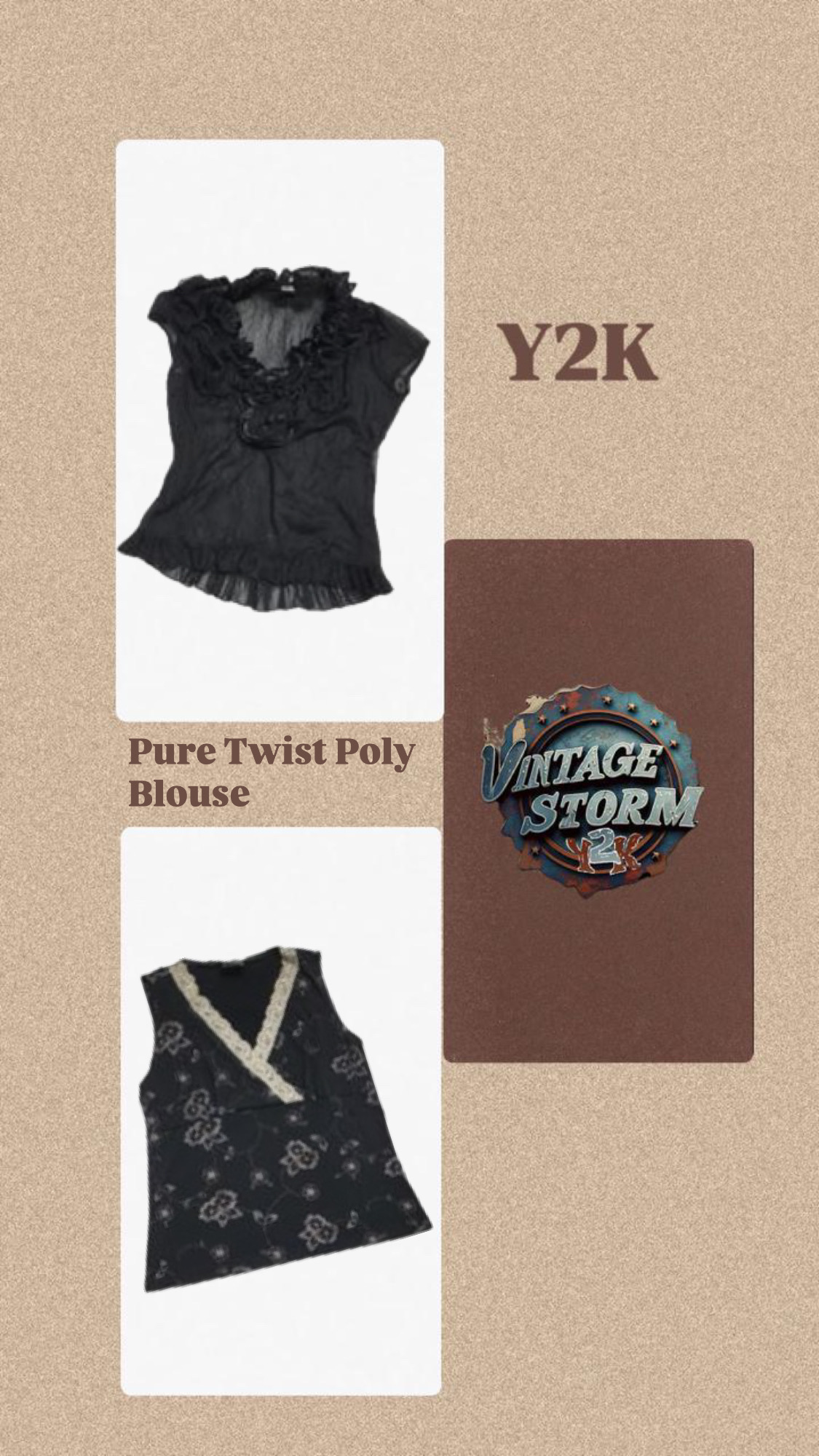 Blouse en poly twist pur Y2K