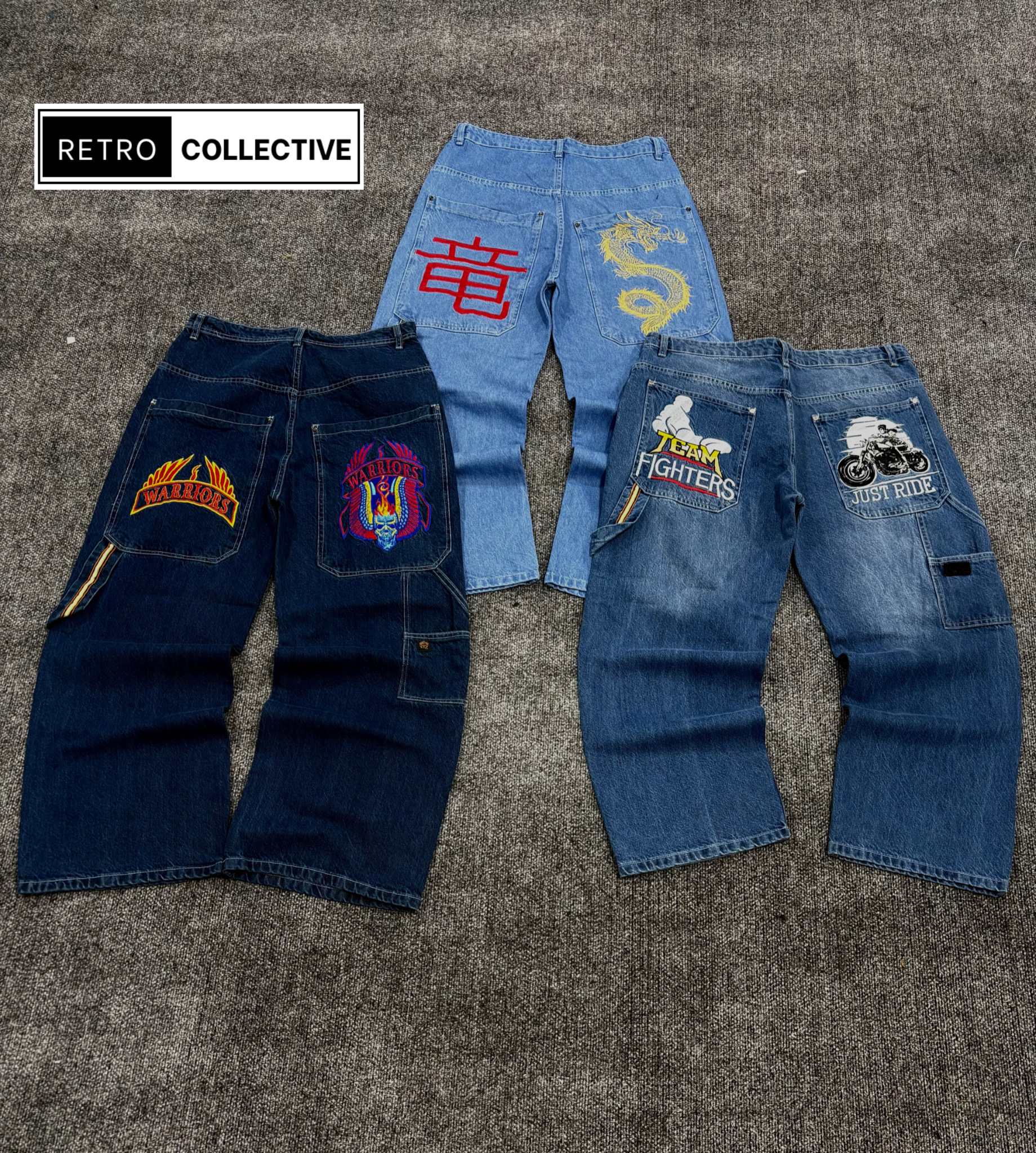 Embroided Hip Hop Baggy Jeans {18/12}